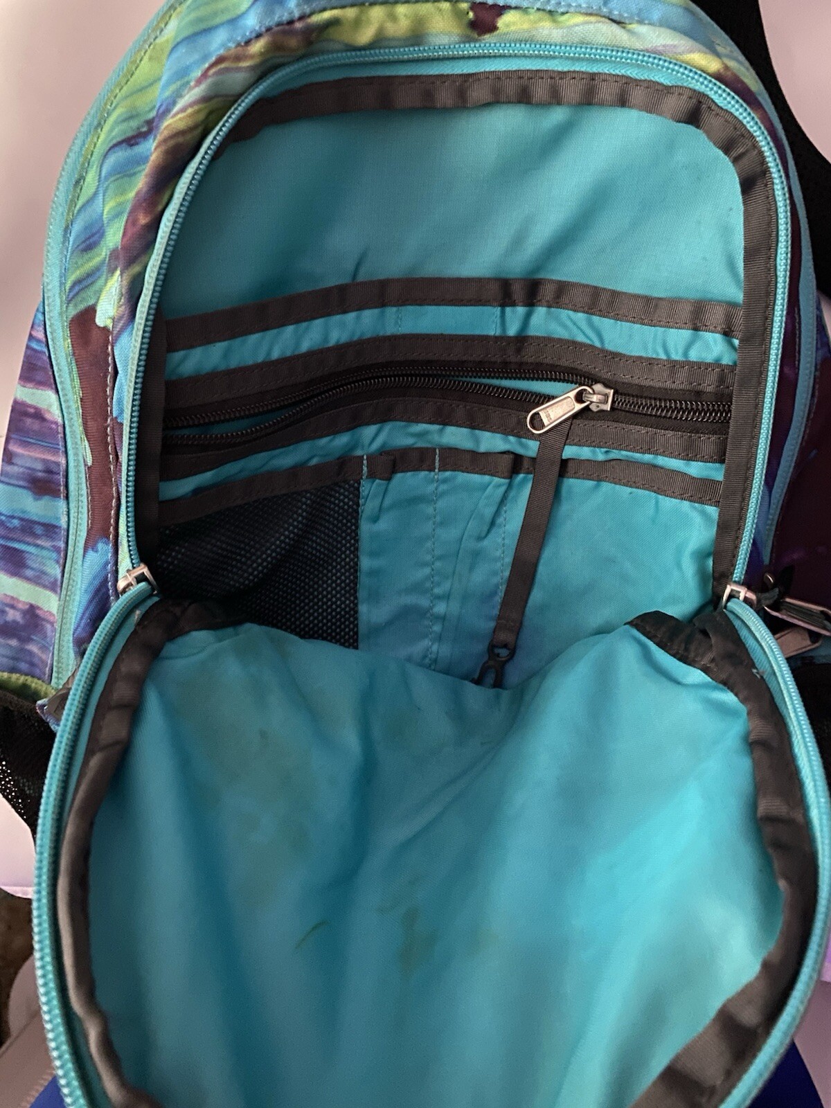 The North Face Jester School Laptop Backpack Multicolor Blue Purple Green