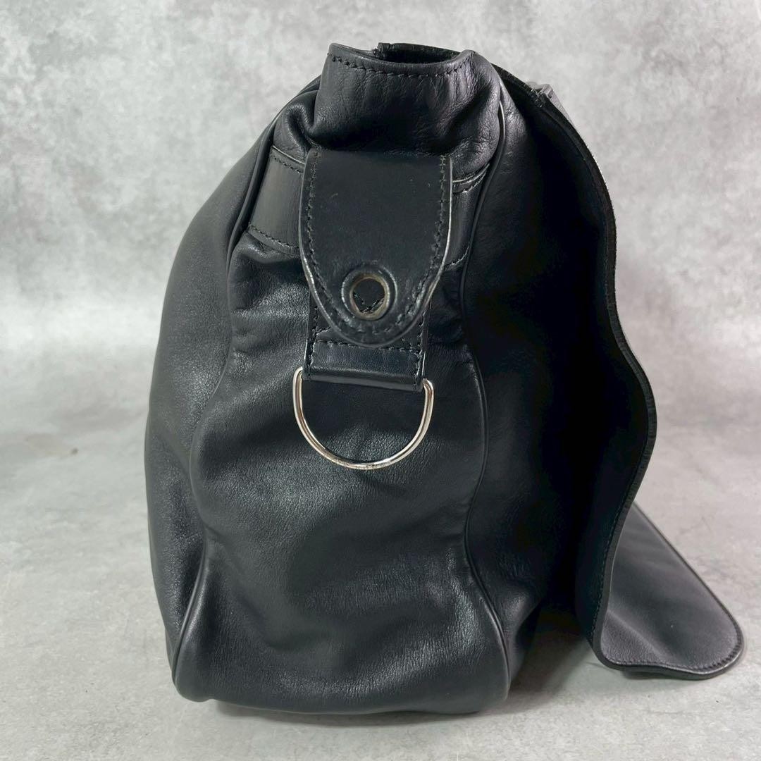 Dior Homme Leather Shoulder Bag Black Authentic Men’s Vintage Size 34cm