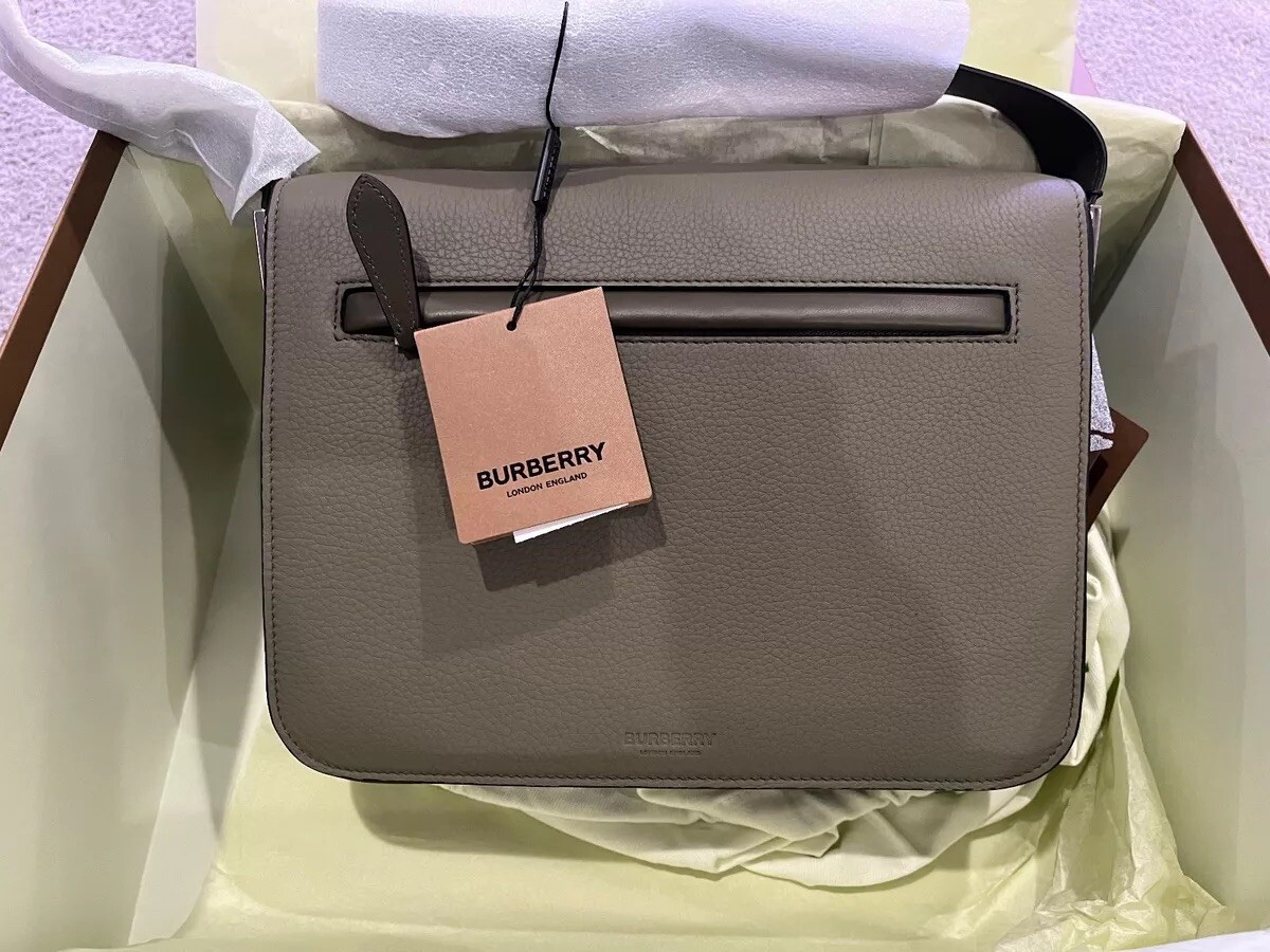 NEW IN BOX – Burberry Leather Messenger Bag – 100% Authentic!! A++ Seller!!