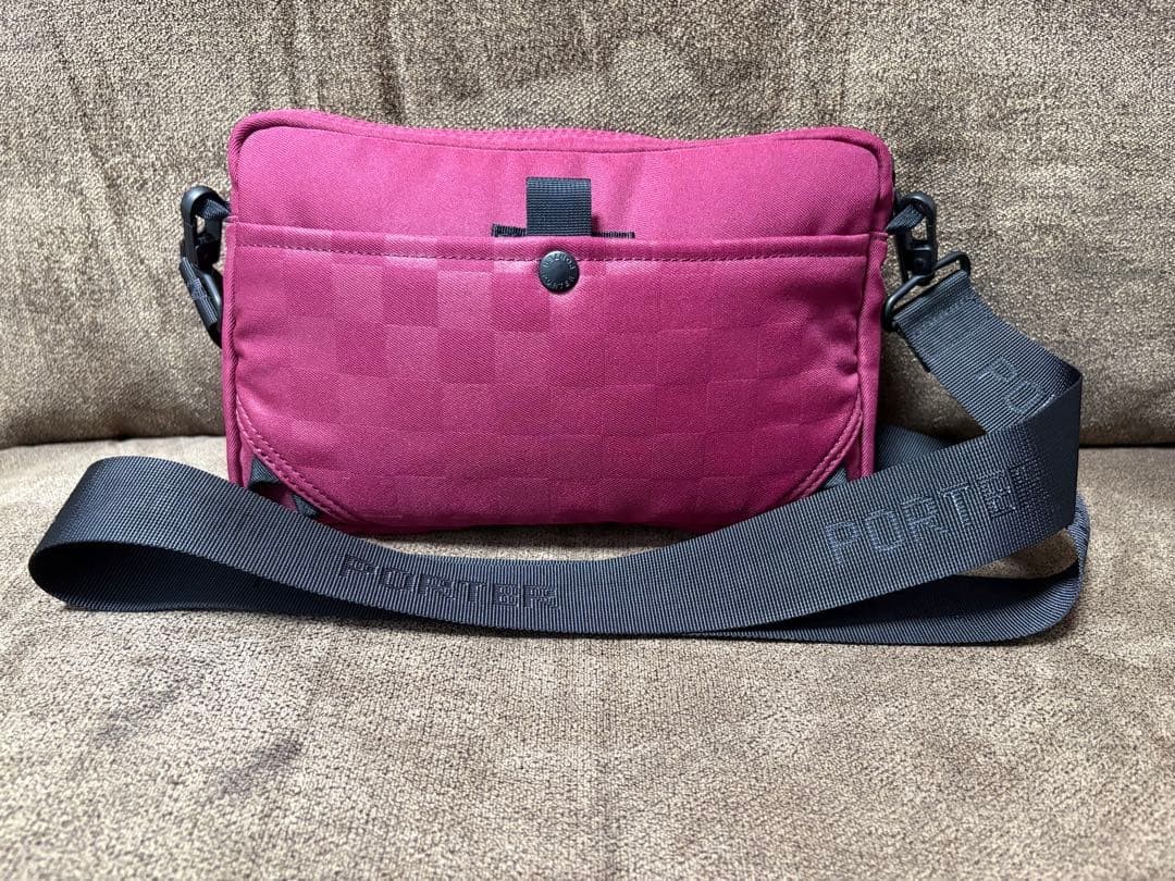 Authentic PORTER Yoshida Girls/ Ladies 2WAY Shoulder Bag Burgundy 240mm x 150mm