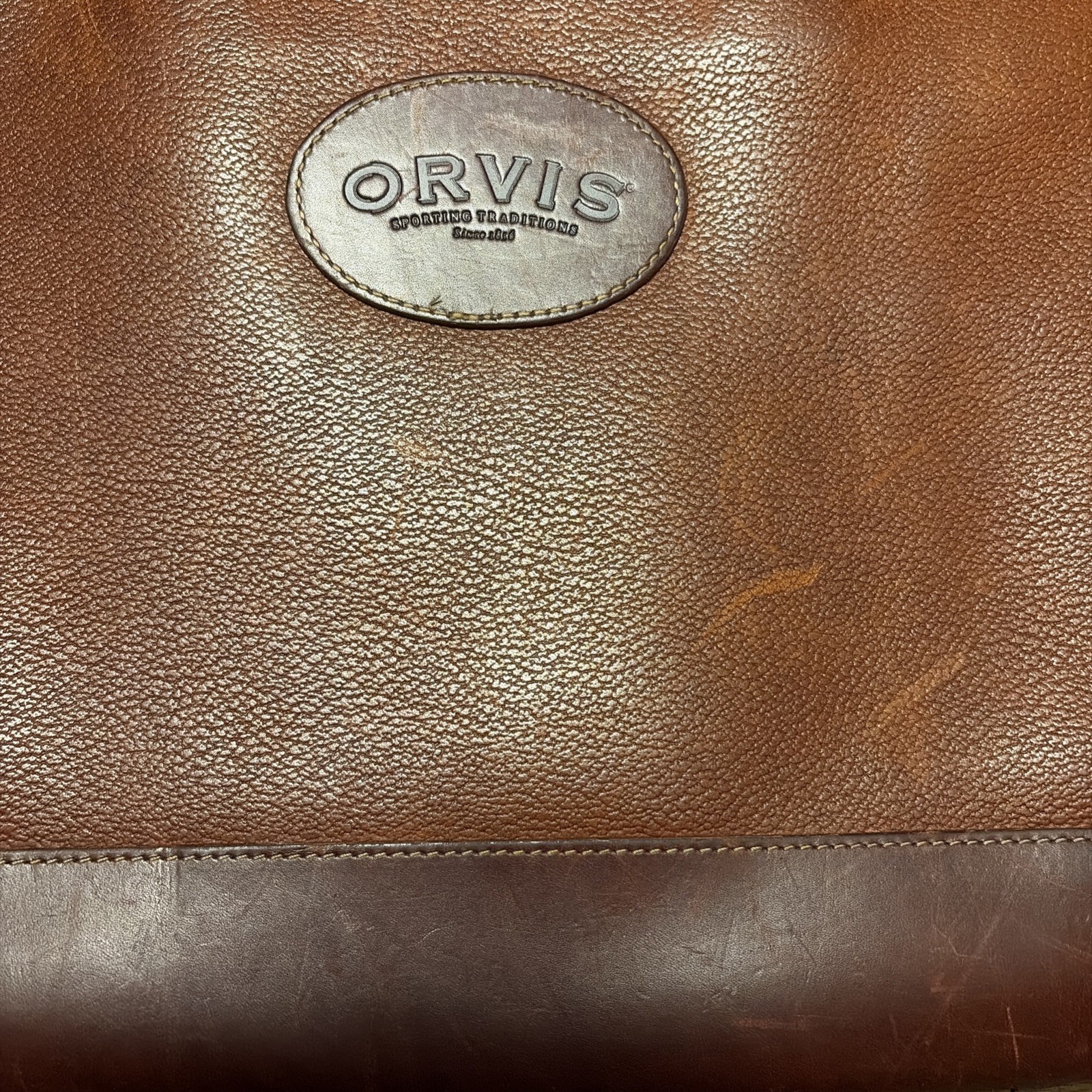 Orvis Leather Messenger Briefcase Bag