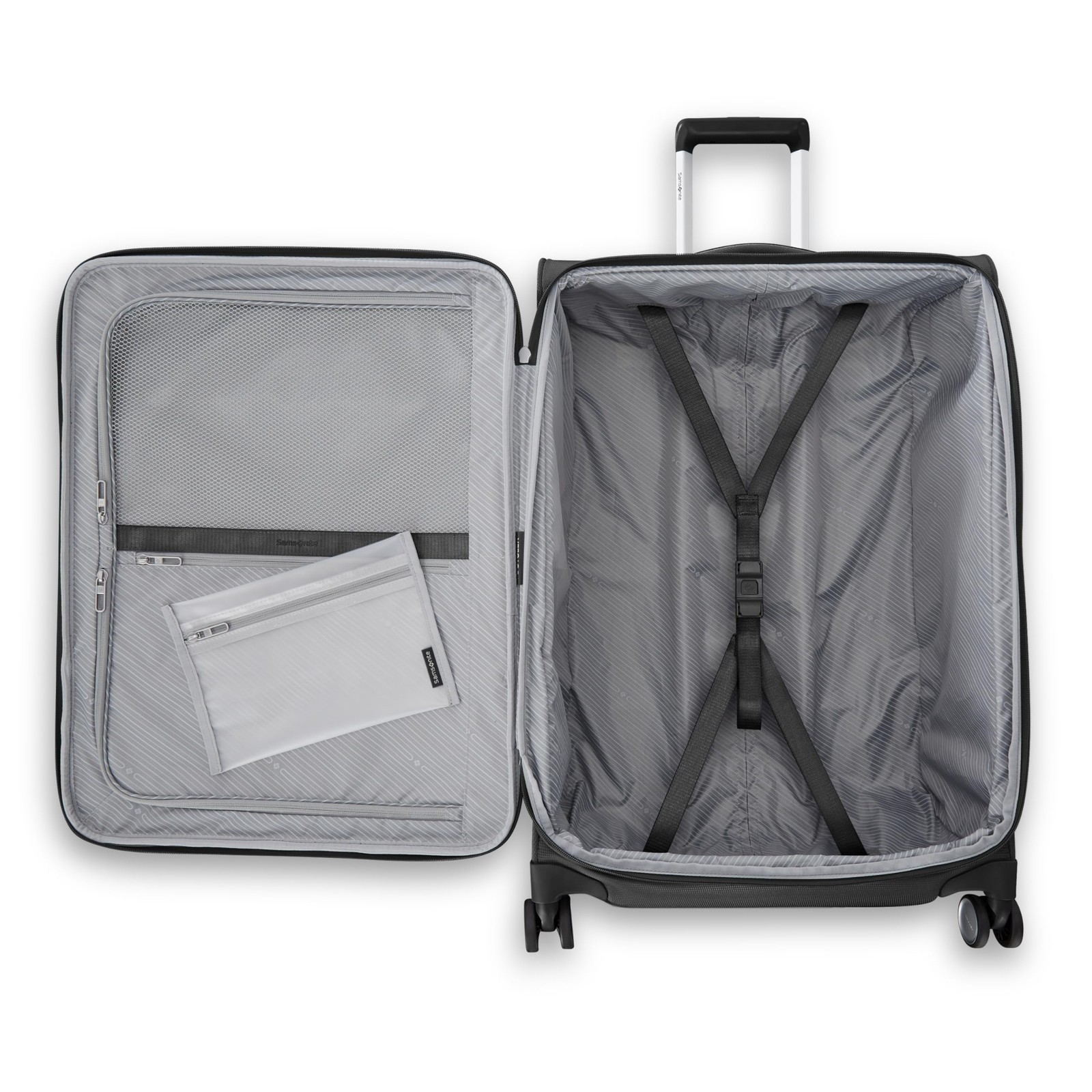 Samsonite UpLIFT Lightweight Softside Expandable Luggage Black Large Checked U1