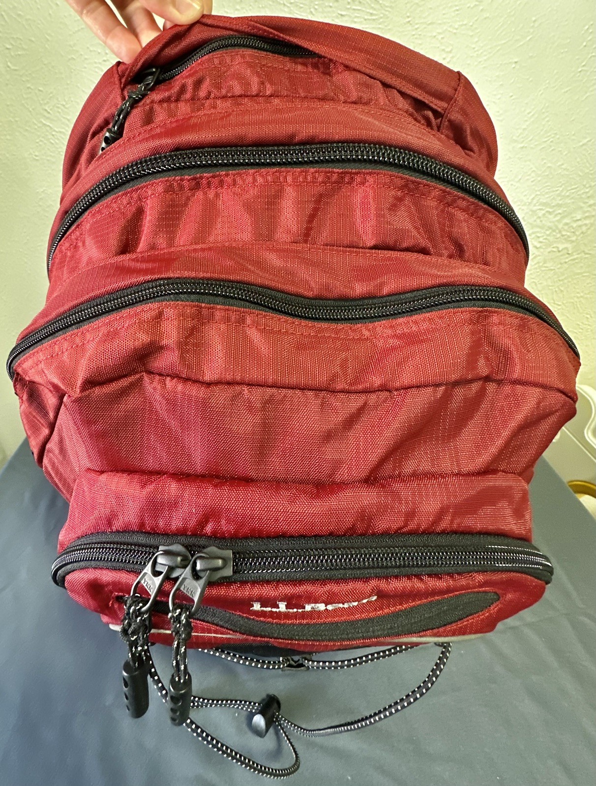 L.L. Bean Outdoors Hiking Backpack Black Red Unisex Classic Adventure Basic