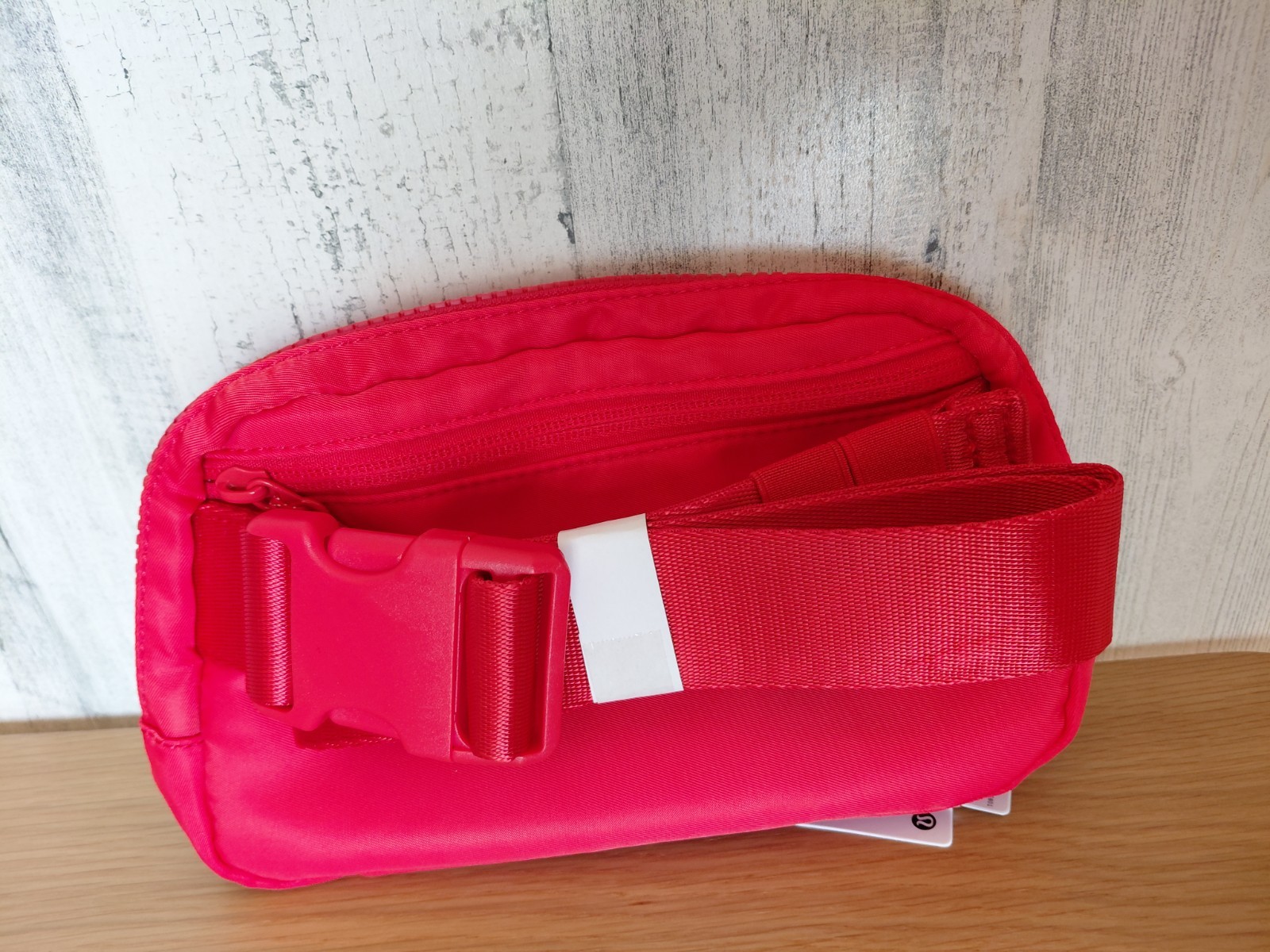 lululemon Belt Bag & Fanny Pack Red Zip Closure Adjustable Strap One Size