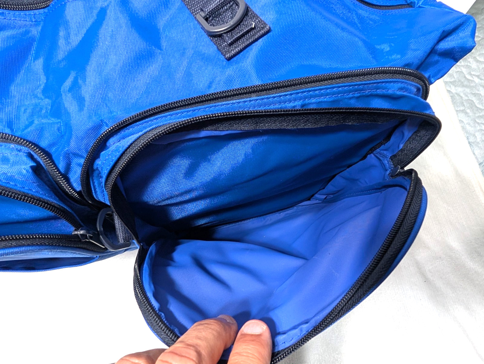 Vintage Polo Sport Large Travel Duffle Bag Royal Blue