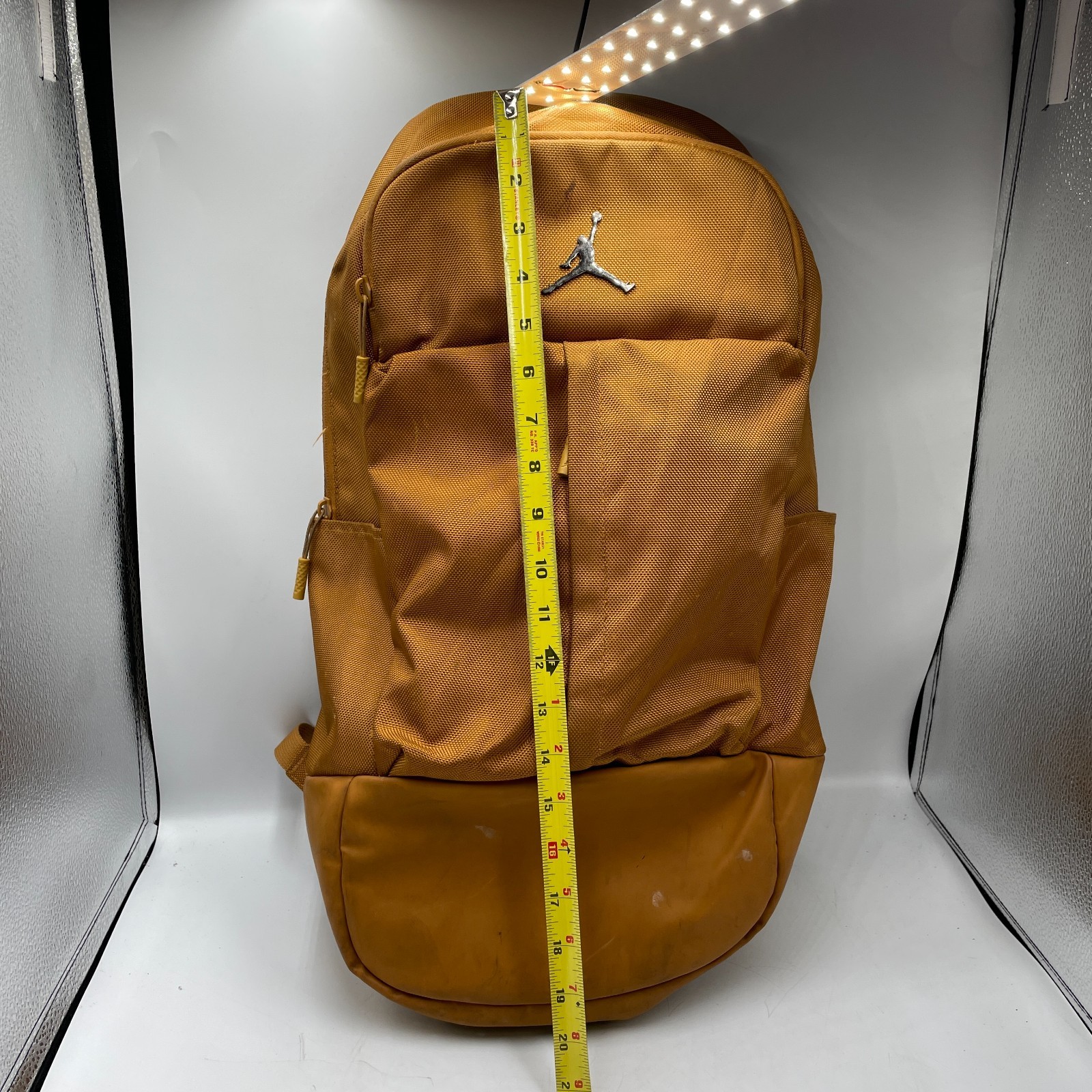 Air Jordan Backpack Fluid Desert Ochre Zip Inner Pocket Laptop Sleeve Shoulder