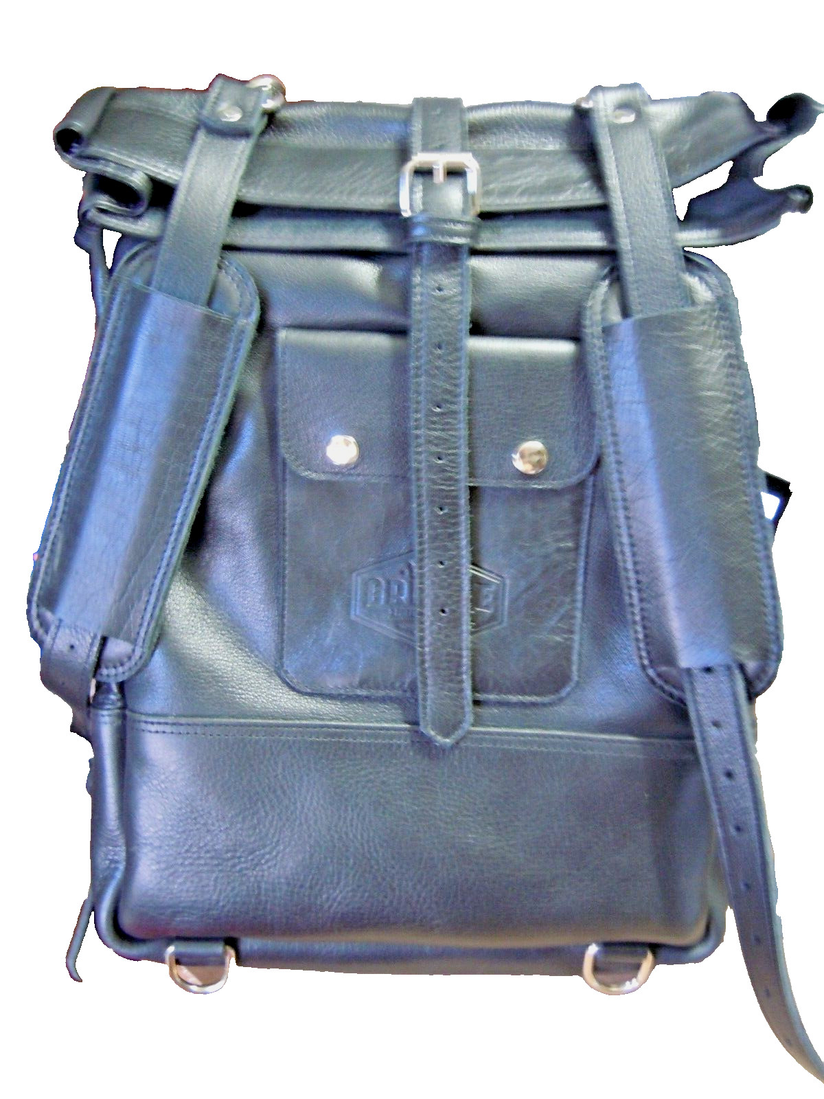 NEW Greene Leather Com. ROLL TOP HEAVY BUFFALO LEATHER BACKPACK MESSENGER USA