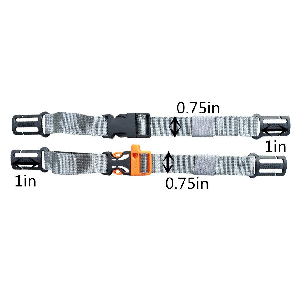 2 Packs Backpack Chest Strap- Nylon -Suitable for Webbing on The Backpack up …