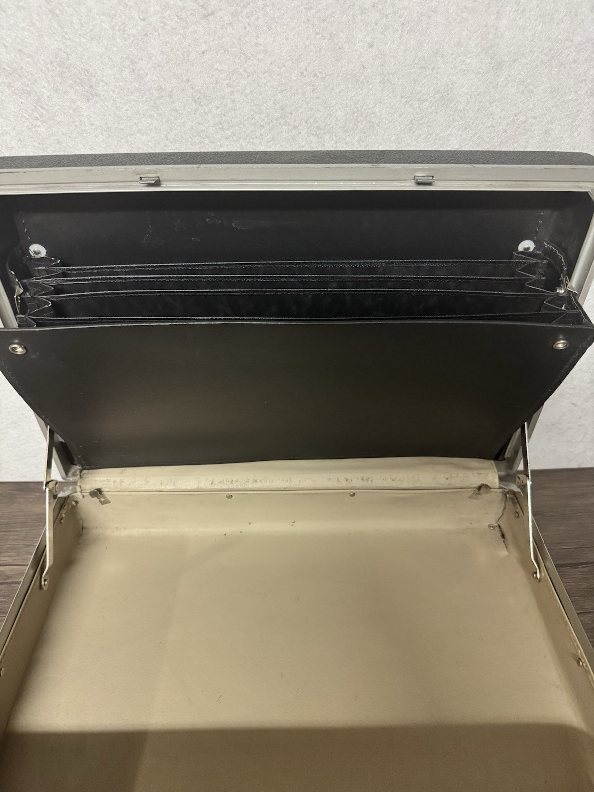 Vintage SAMSONITE Hard-Shell Briefcase Attache Case w/ Accordion Folder EUC
