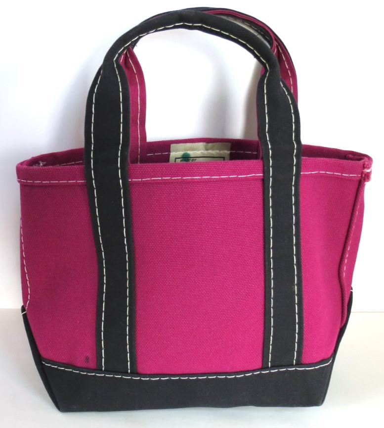 Vintage LL Bean Mini Boat & Tote Bag – Mulberry & Black