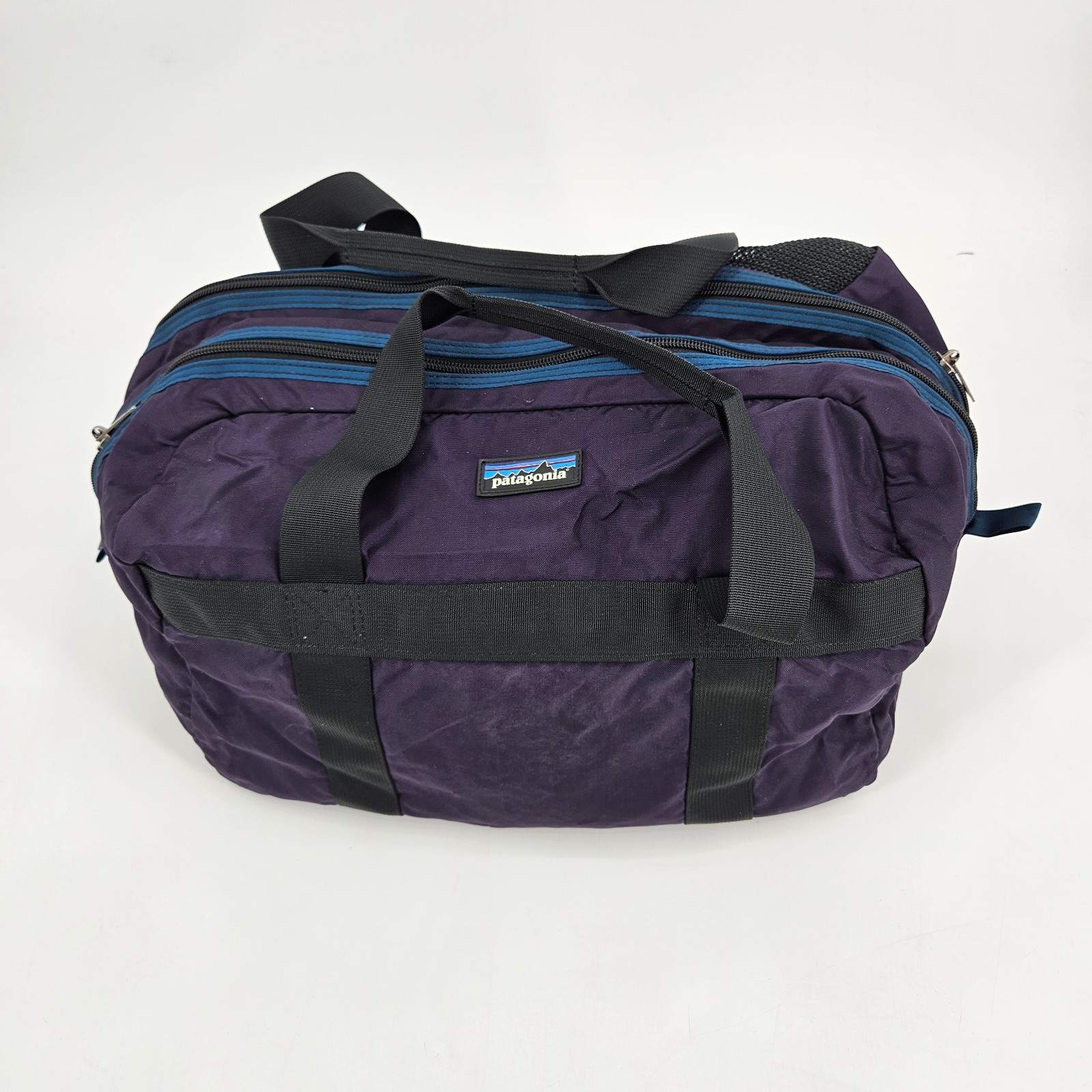 Vintage 90’s Patagonia Small Duffle Bag Purple Blue Black Carry On USA Made VTG