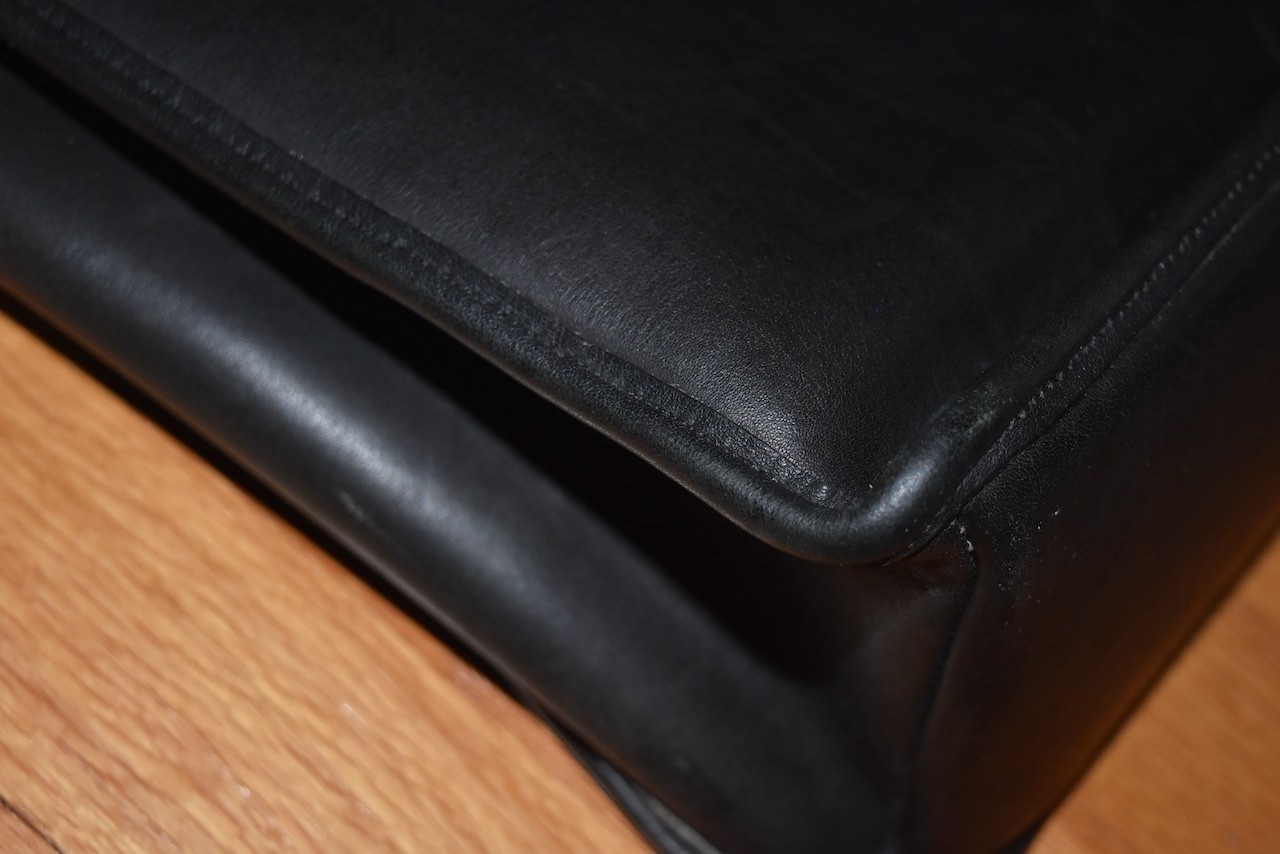 VTG Coach Beekman Brief Bag Briefcase Laptop Bag Black Leather Strap 5266 USA