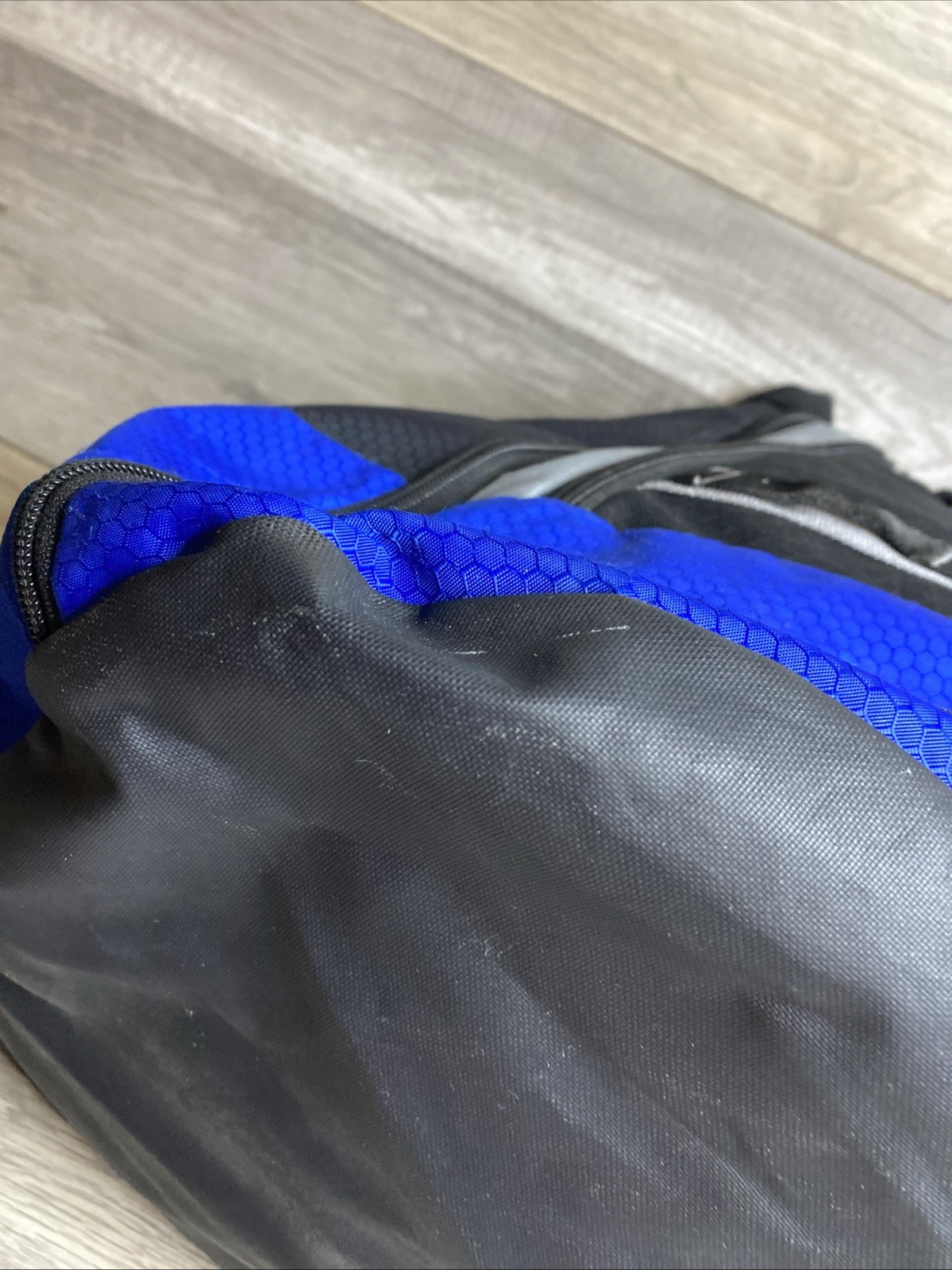 Adidas Sling Backpack Spring Load Crossbody Shoulder Strap 16×20 Black Blue Gray