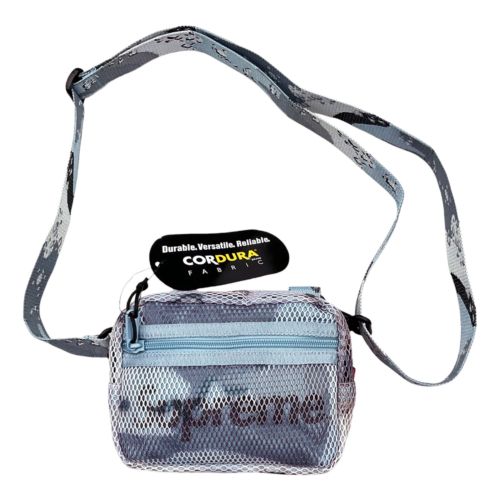 Supreme SS20 Mesh Shoulder Bag Blue Chocolate Chip Camo