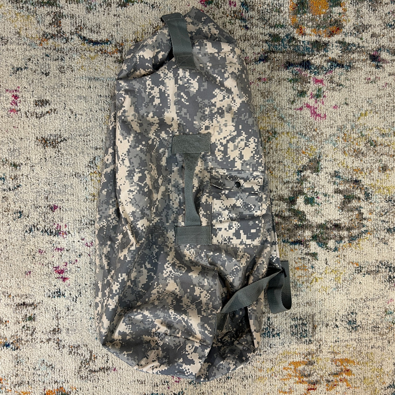 US ISSUE military camouflage top load duffle digital Camo Backpack Straps