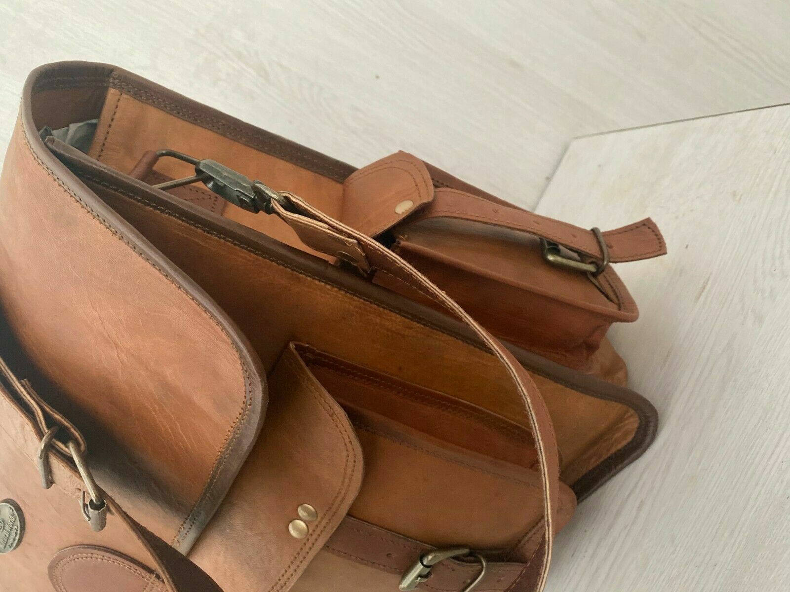 Files & All Your Accessories Leather Laptop Messenger Bag Fits Laptop’s, Phones
