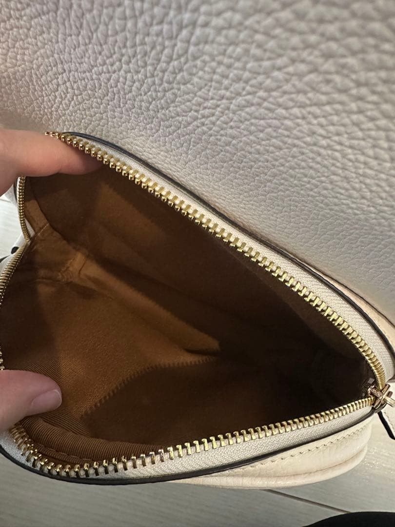 COACH leather backpack ivory white backpack from Japan