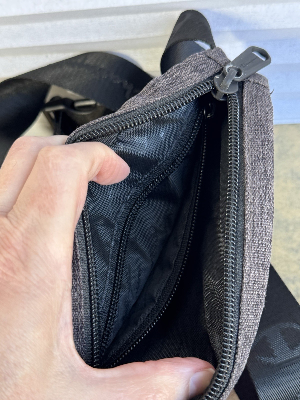 Champion Fanny Pack Waist Bag Big C Logo Zip Close Shoulder Crossbody