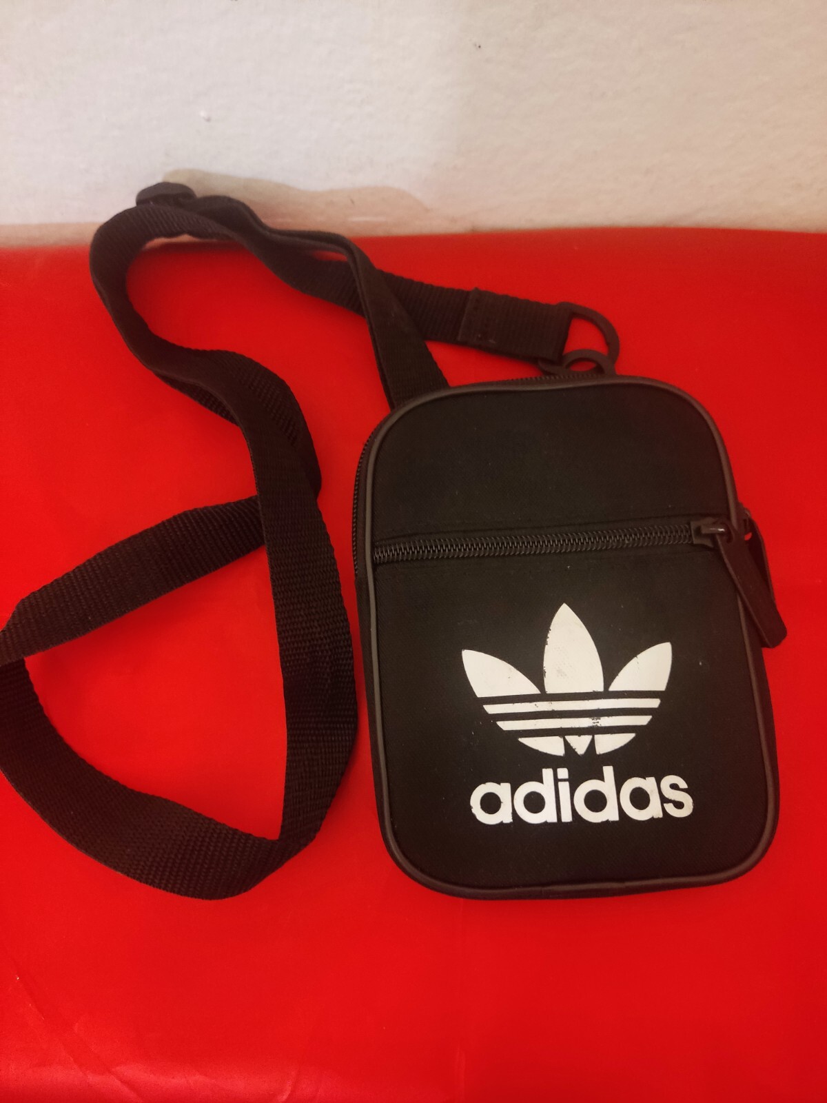 Adidas Originals Black Linear Core Festival Crossbody Bag One Size