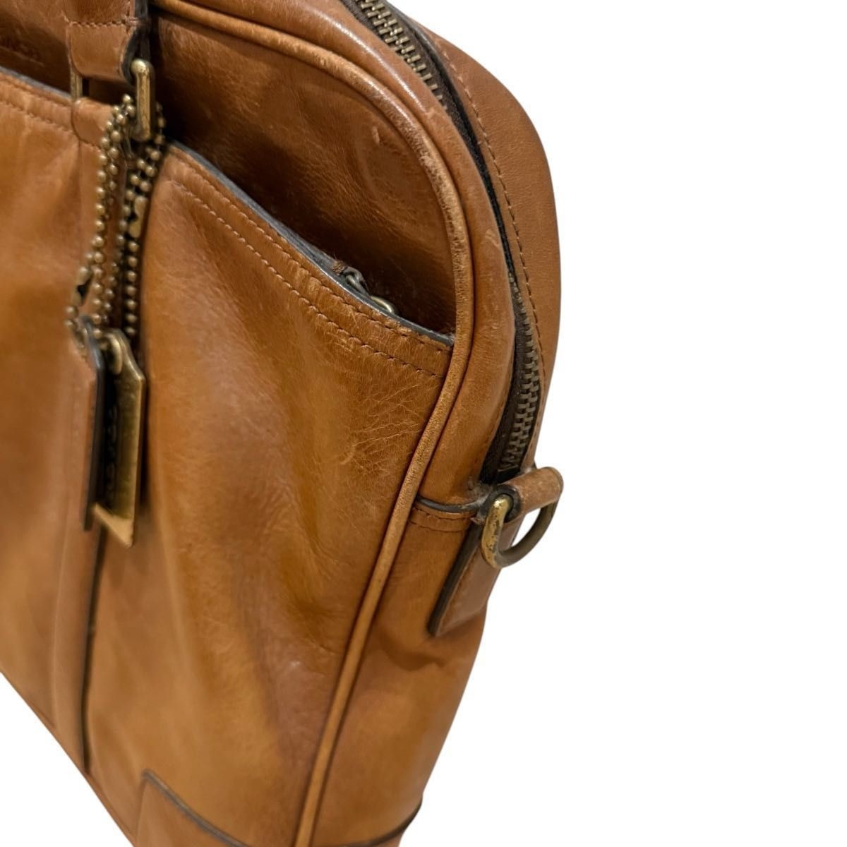 COACH 2-Way Briefcase Brown Leather Men Handbag Business bag 70901