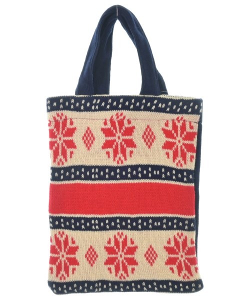 COMME des GARCONS SHIRT Tote Bags NavyxIvoryxRed(Patterned) 2200624973201