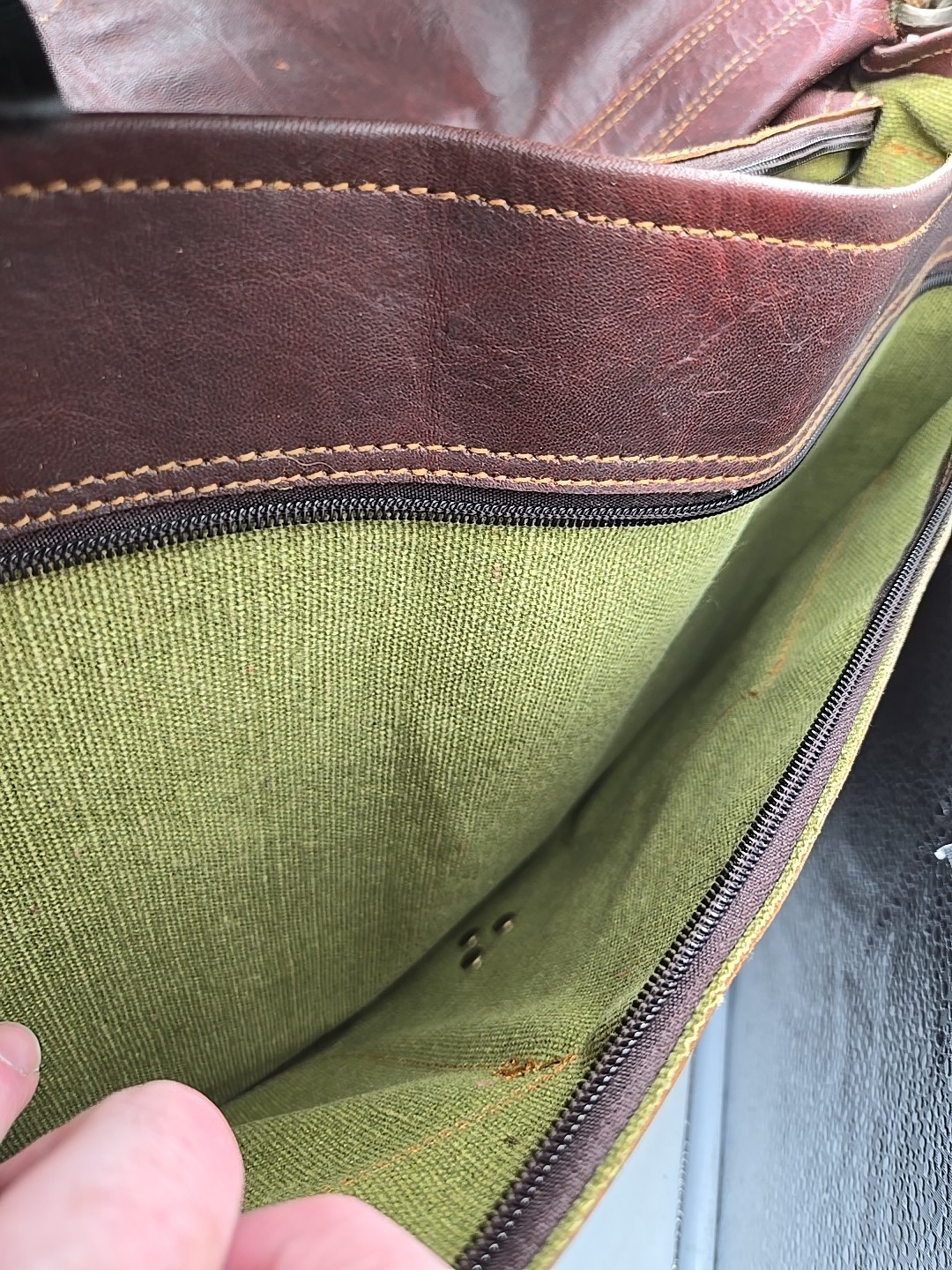 Leather Briefcase Laptop Messenger bag best computer satchel Bag 17 1/2″ 14″