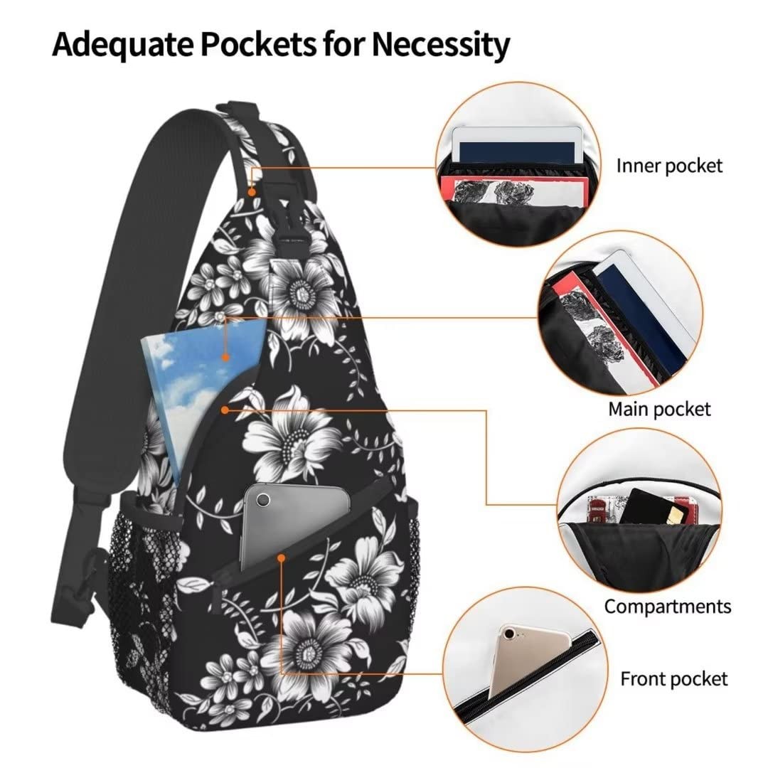 Casual Sling Bag Crossbody Chest Shoulder Backpack Gym Sports Travel Hiking