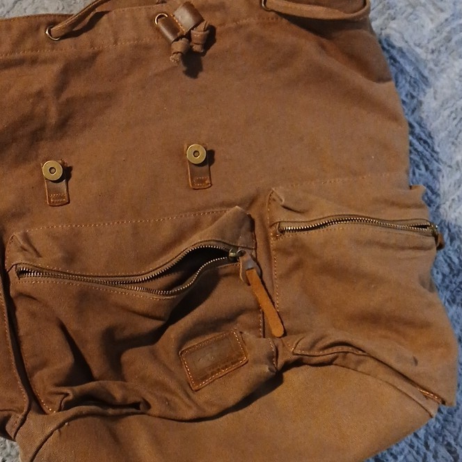 Augur Brown Backpack with Buckle, Magnetic, Zip Closures, Inner & Outer Pockets