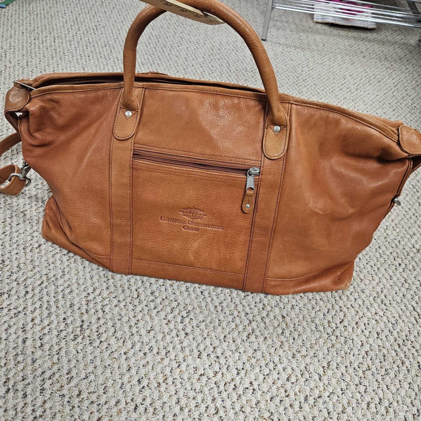 Promotional Canyon Outback Leather Goods Golden Brown Leather Dufflel Travel