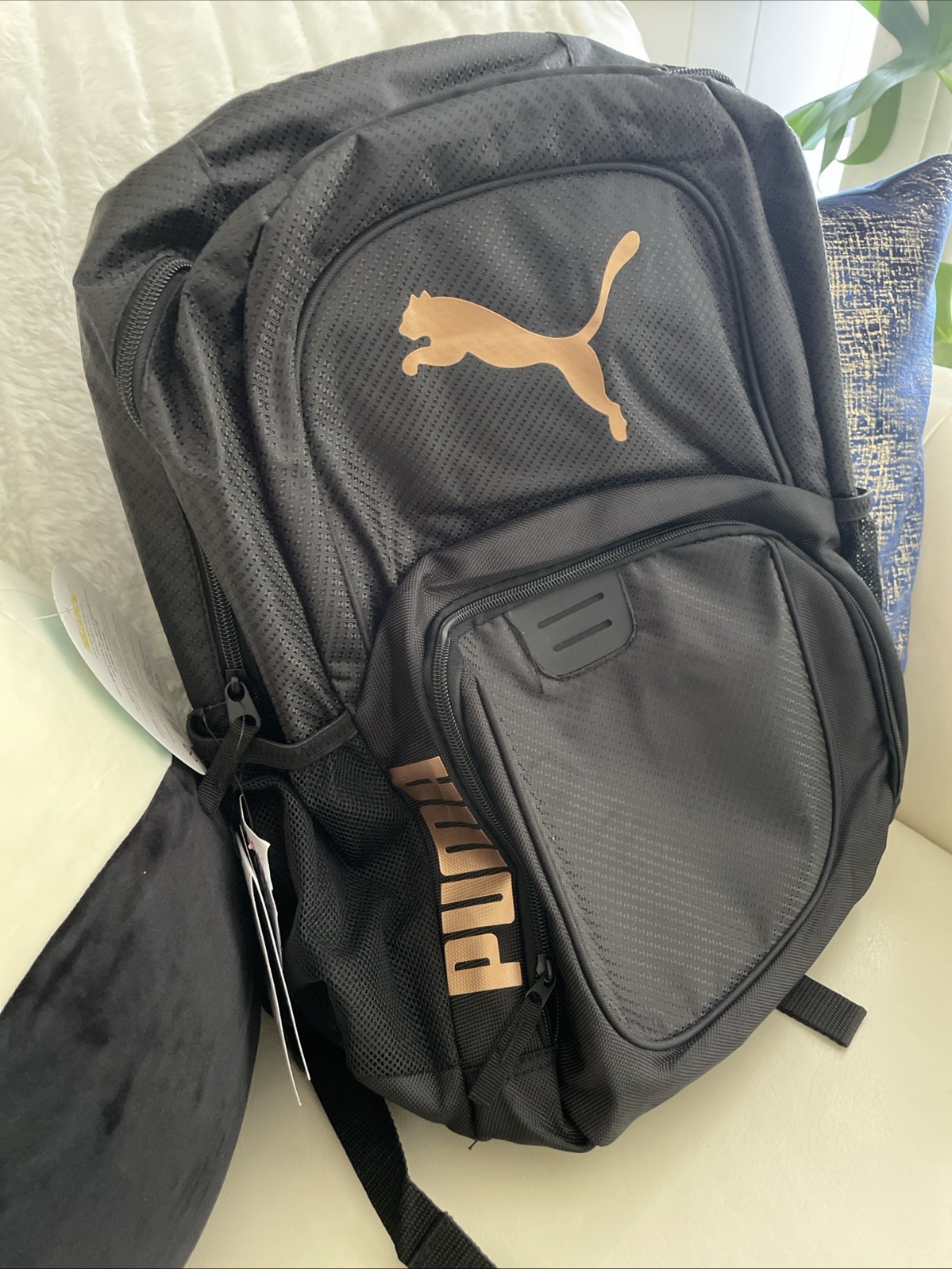 Puma Evercat Contender Adjustable Strap Backpack Bookbag Black/Gold