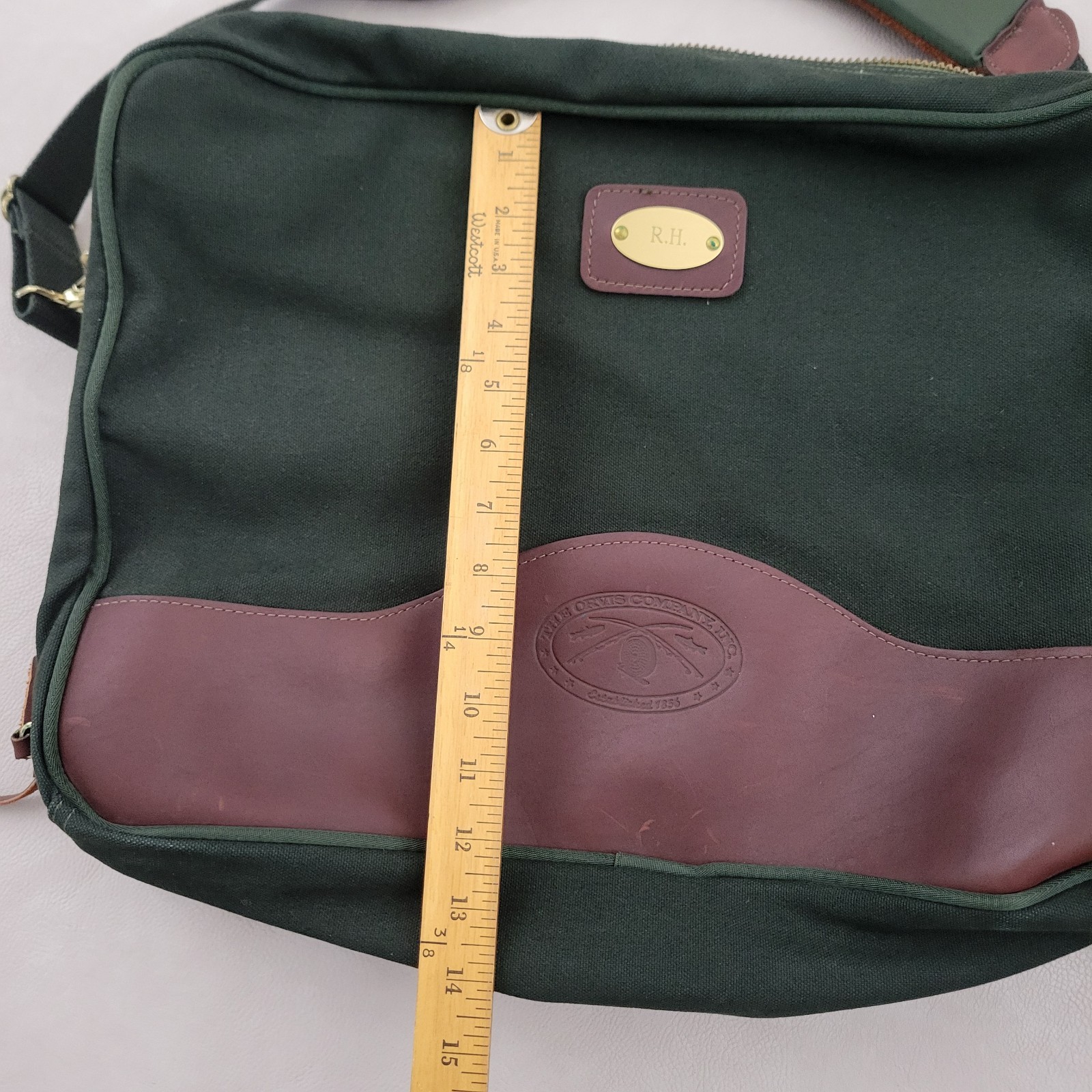Vintage Orvis Gokey Battenkill Luggage Carry On Canvas Leather Double Sided