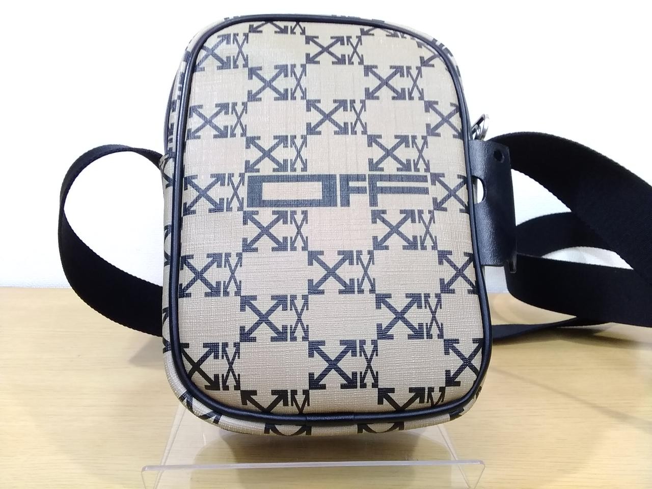 OFF WHITE Monogram Shoulder Bag Model BEIGE OFF WHITE