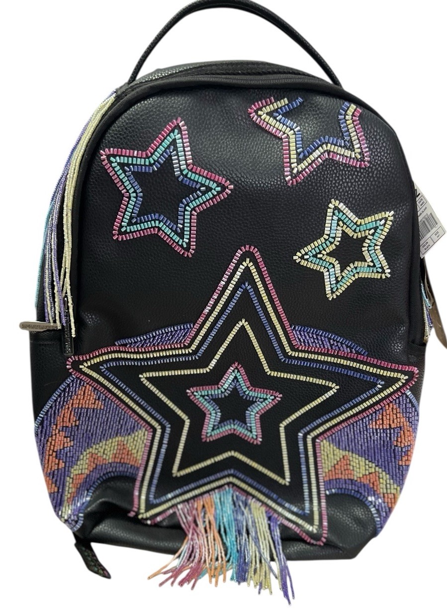 Sprayground African Intelligence AI Sandflower Backpack Stars Beads Black