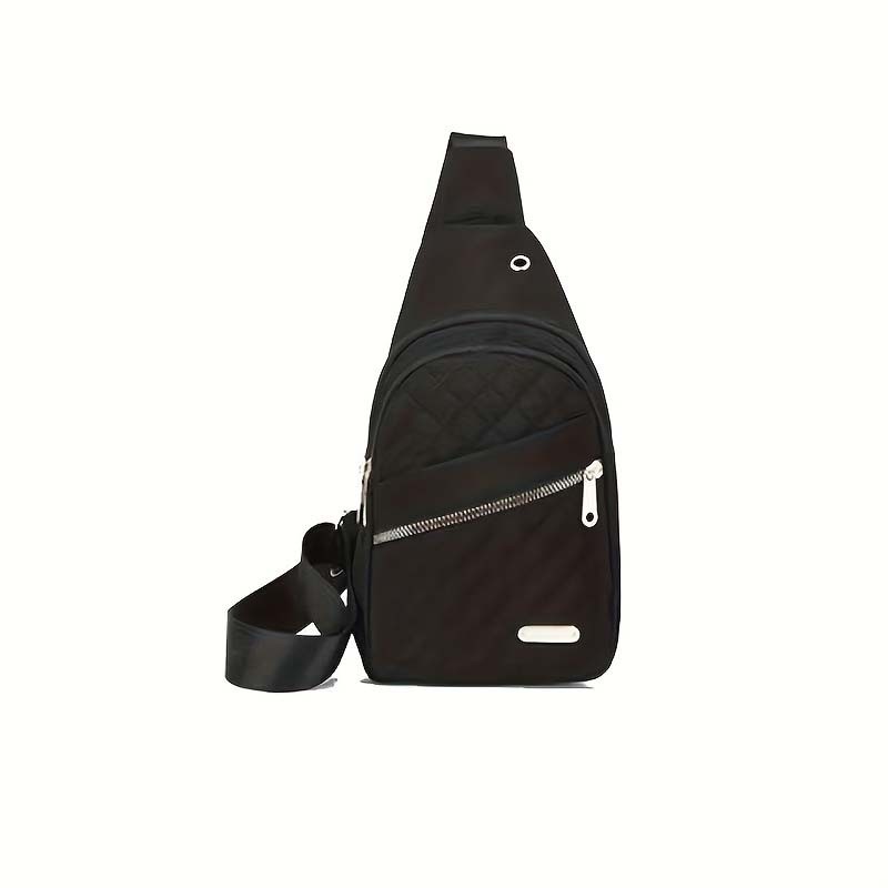 Versatile Multi-Pocket Wear-Resistant Quilted Sling Backpack Crossbody Chest Bag