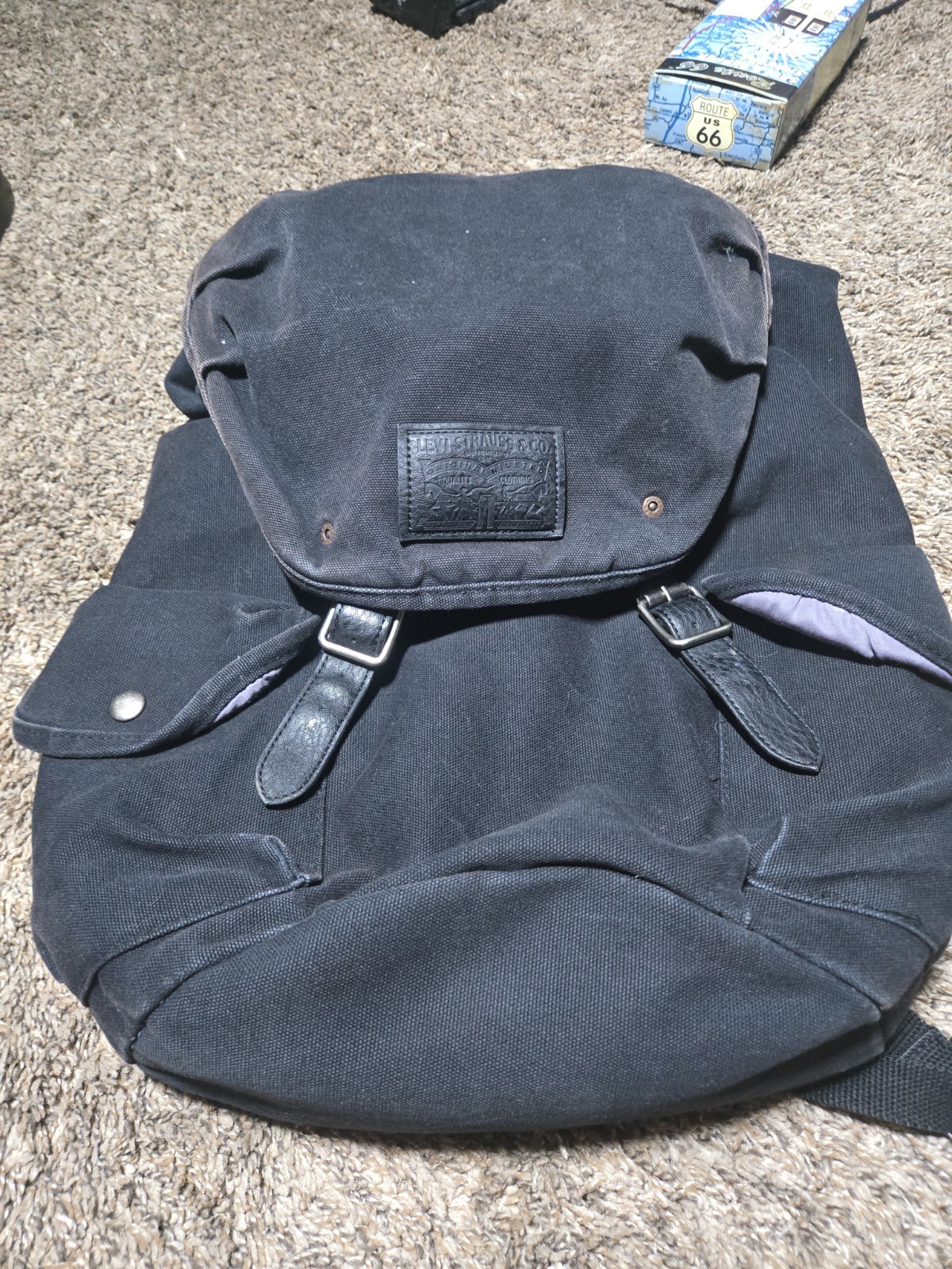 Levi’s Denim Backpack Black Rucksack Laptop Sleeve Travel Work School Bag