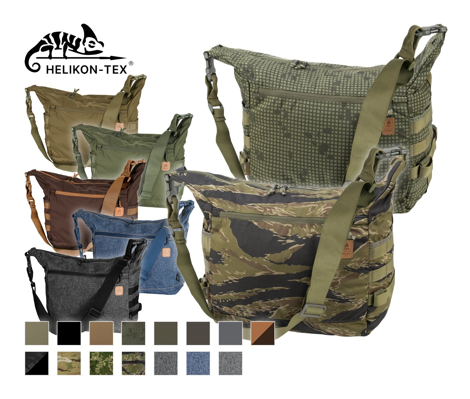 Helikon-Tex BUSHCRAFT SATCHEL BAG Cordura EDC Molle Shoulder Outdoor Survival