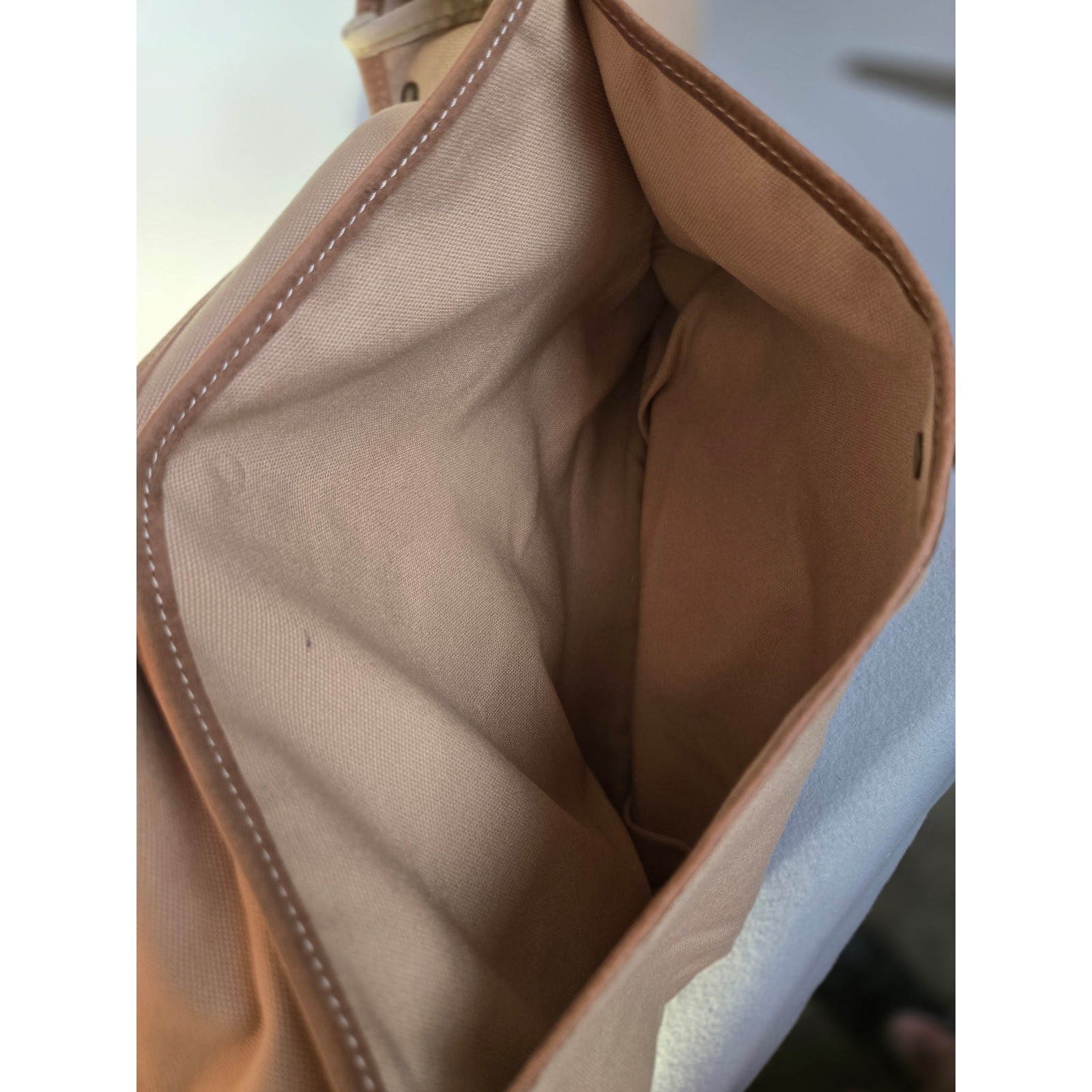 Zippo Messenger Bag Tan Canvas Brown Leather Embossed Logo Crossbody Work Bag
