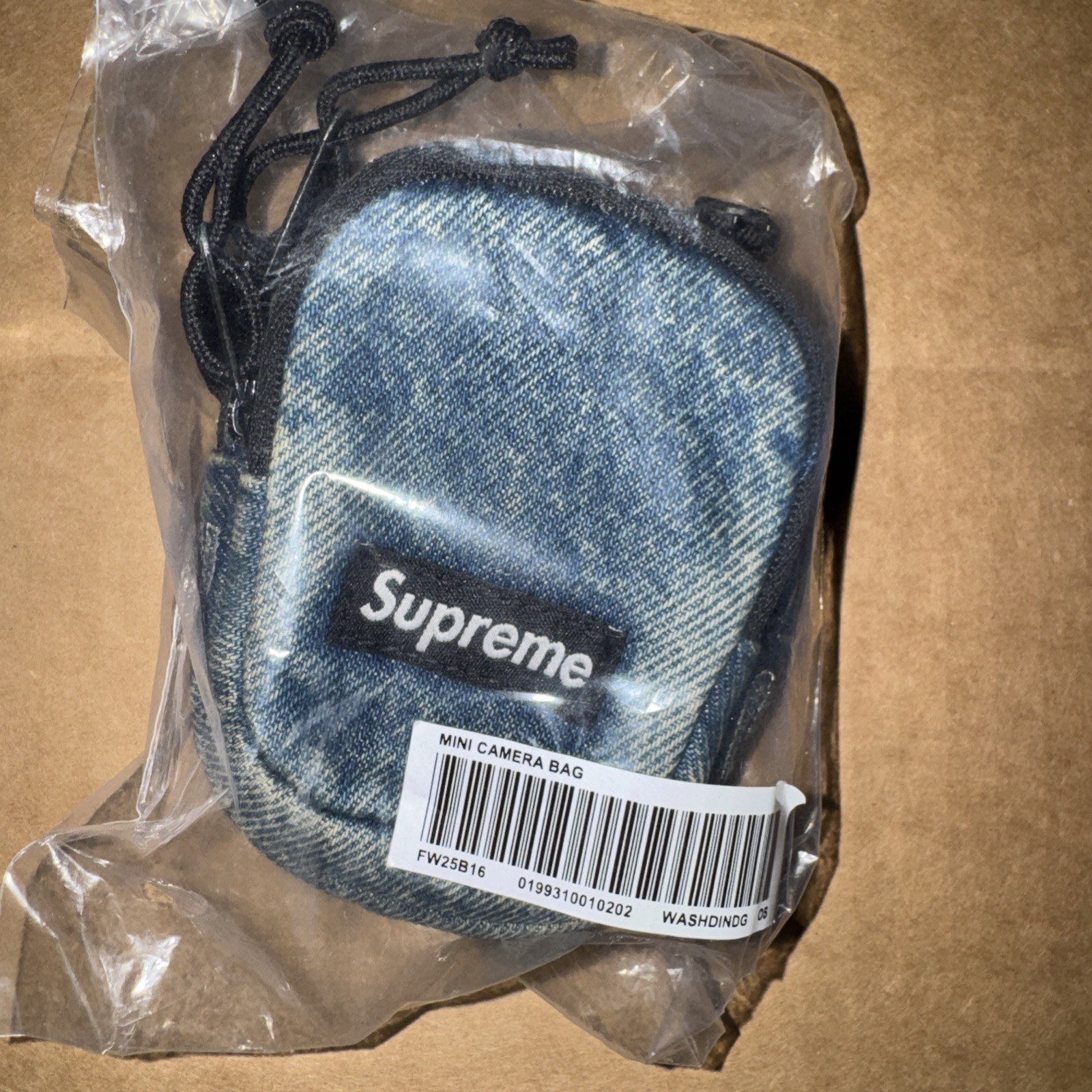 Supreme Denim Mini Utility Bag Washed Indigo FW25 Brand New Sealed