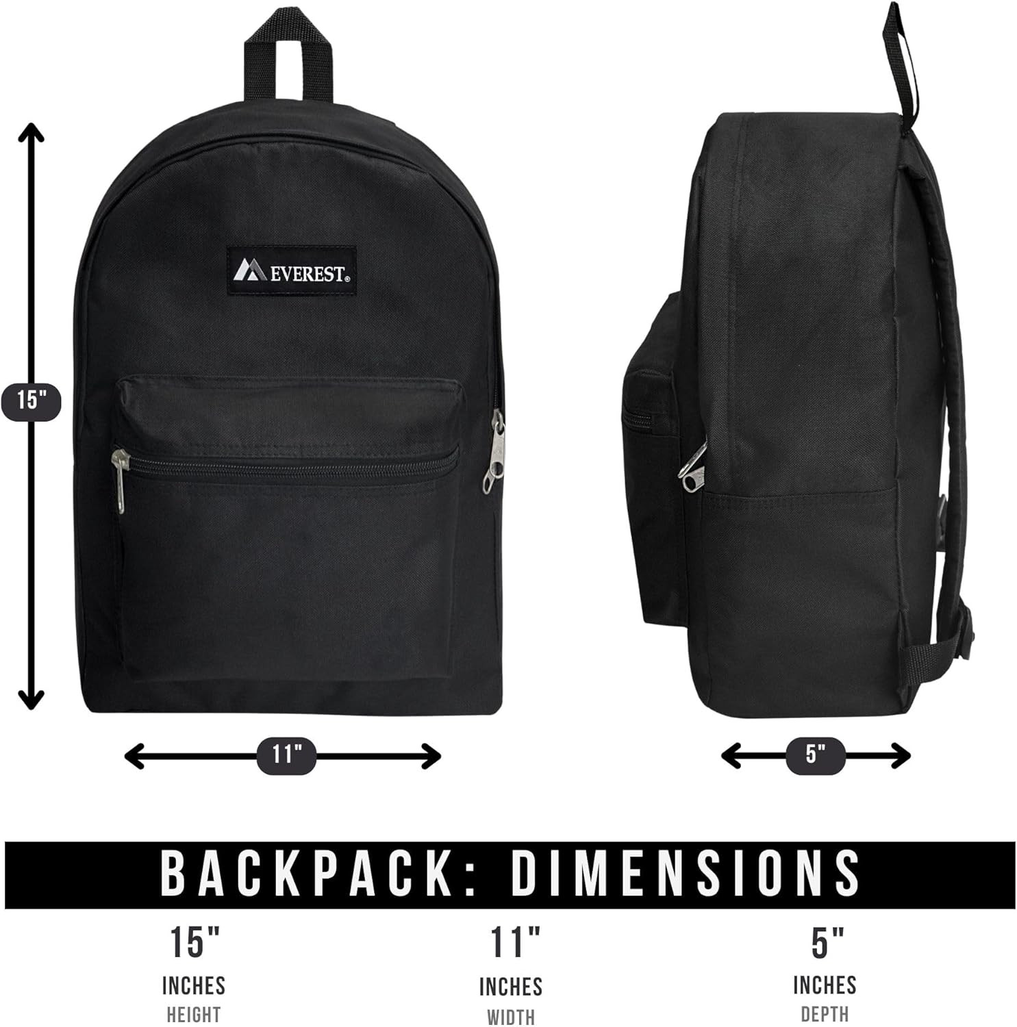 Basic Backpack, Emerald Green, One Size