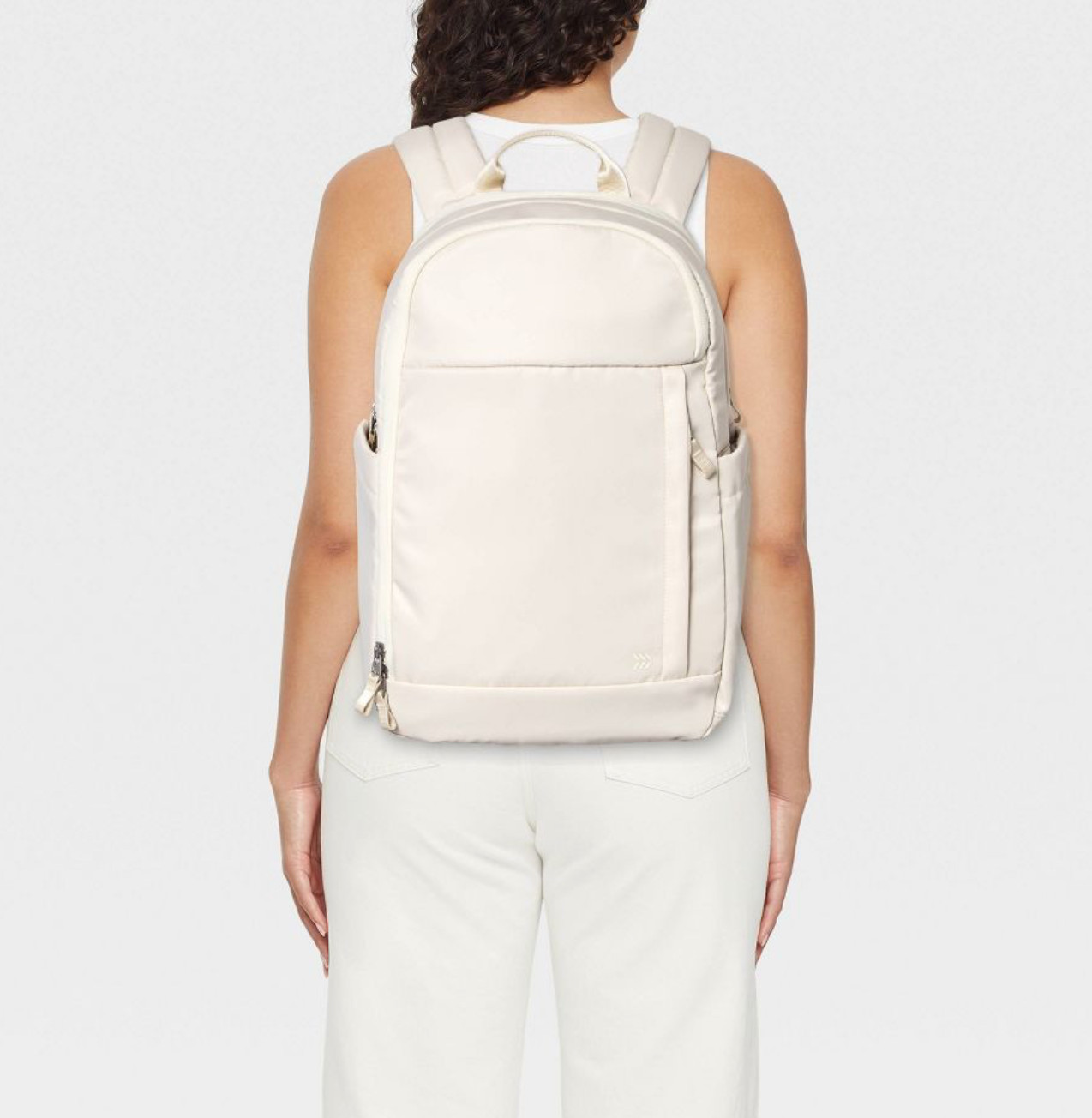 New 17.5″ Lifestyle Backpack Off White All in Motion High School Solid Twill Bag