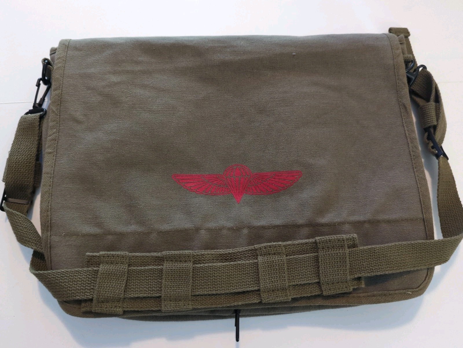 Rothco Israeli Military Paratrooper Emblem Heavyweight Canvas Messenger Bag