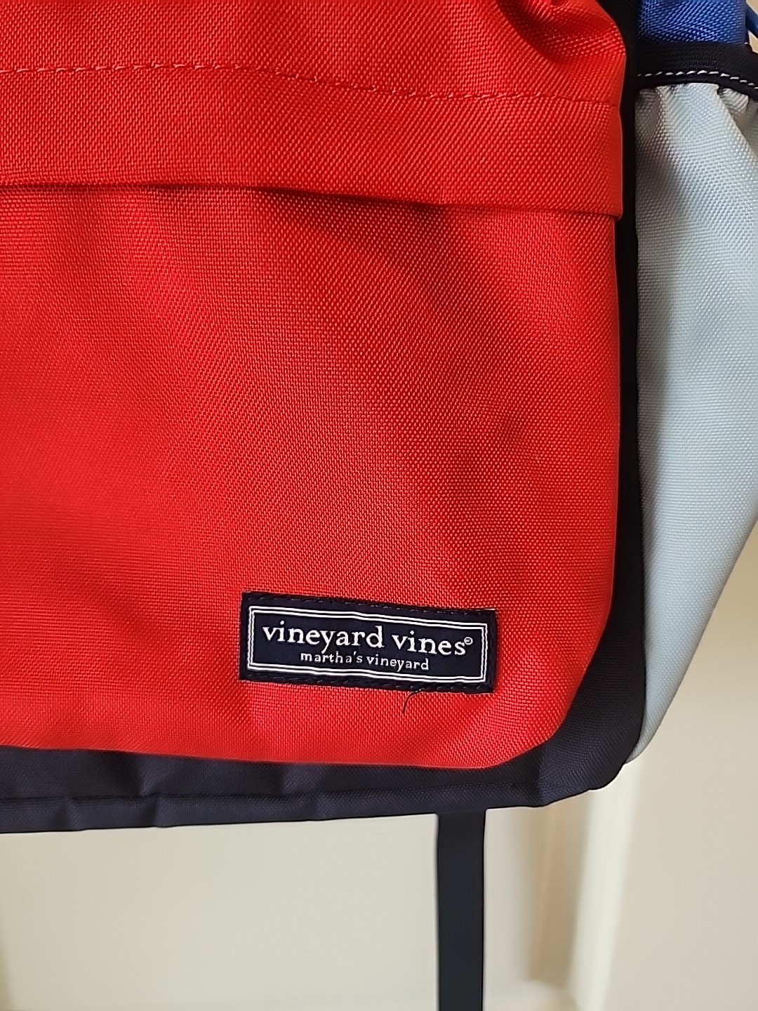 Vineyard Vines Tech Backpack Color Block Red Navy