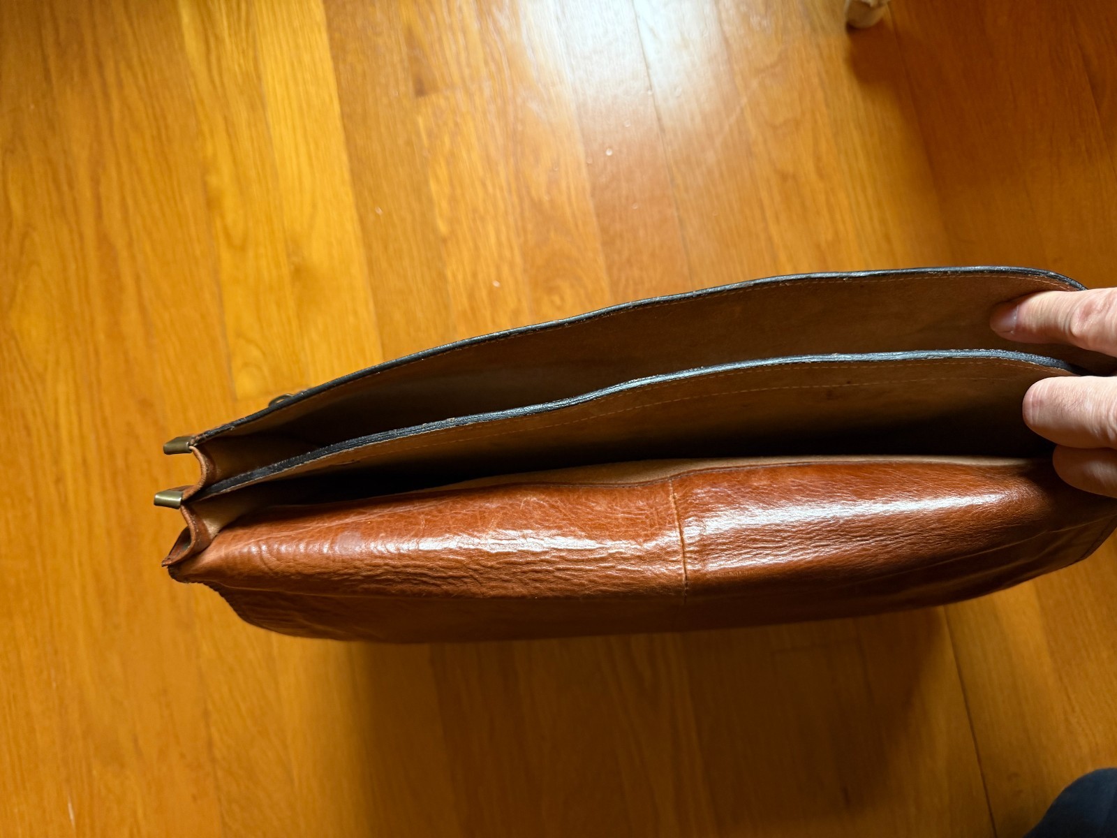 Vintage Italian Leather Briefcase Messenger Bag – Made in Florence