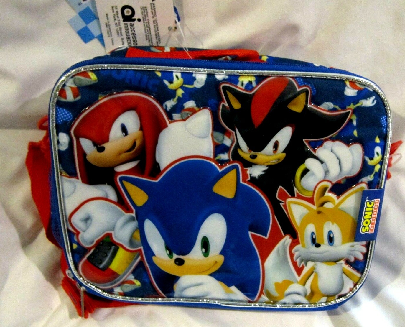 Sonic the HedgeHog/Knuckles/Tails/Shadow 9.5″ Insulted Lunch Bag Lunchbox-New!