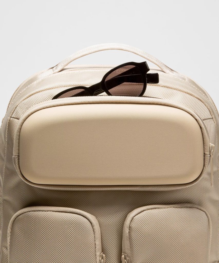 Lululemon 26L Cruiser Backpack Laptop Travel Bag Tan Beige Padded Straps