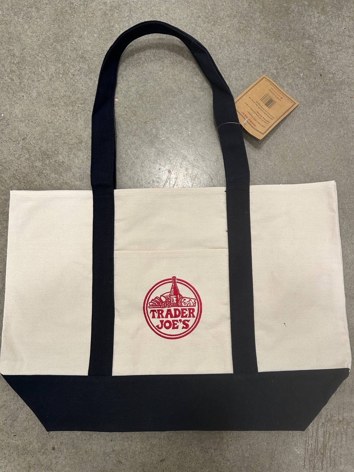 Trader Joe’s Reusable Canvas Eco Tote Bag – Heavy Duty Bag – Navy Blue