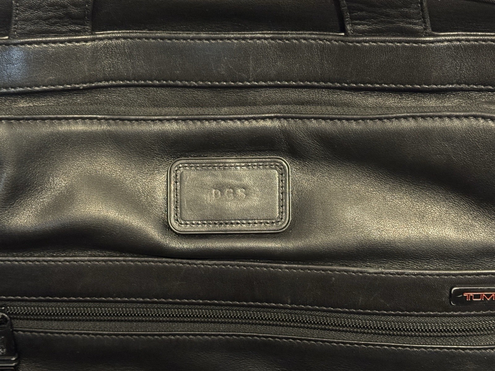 TUMI Leather Laptop Briefcase Black 96531DH – See Description