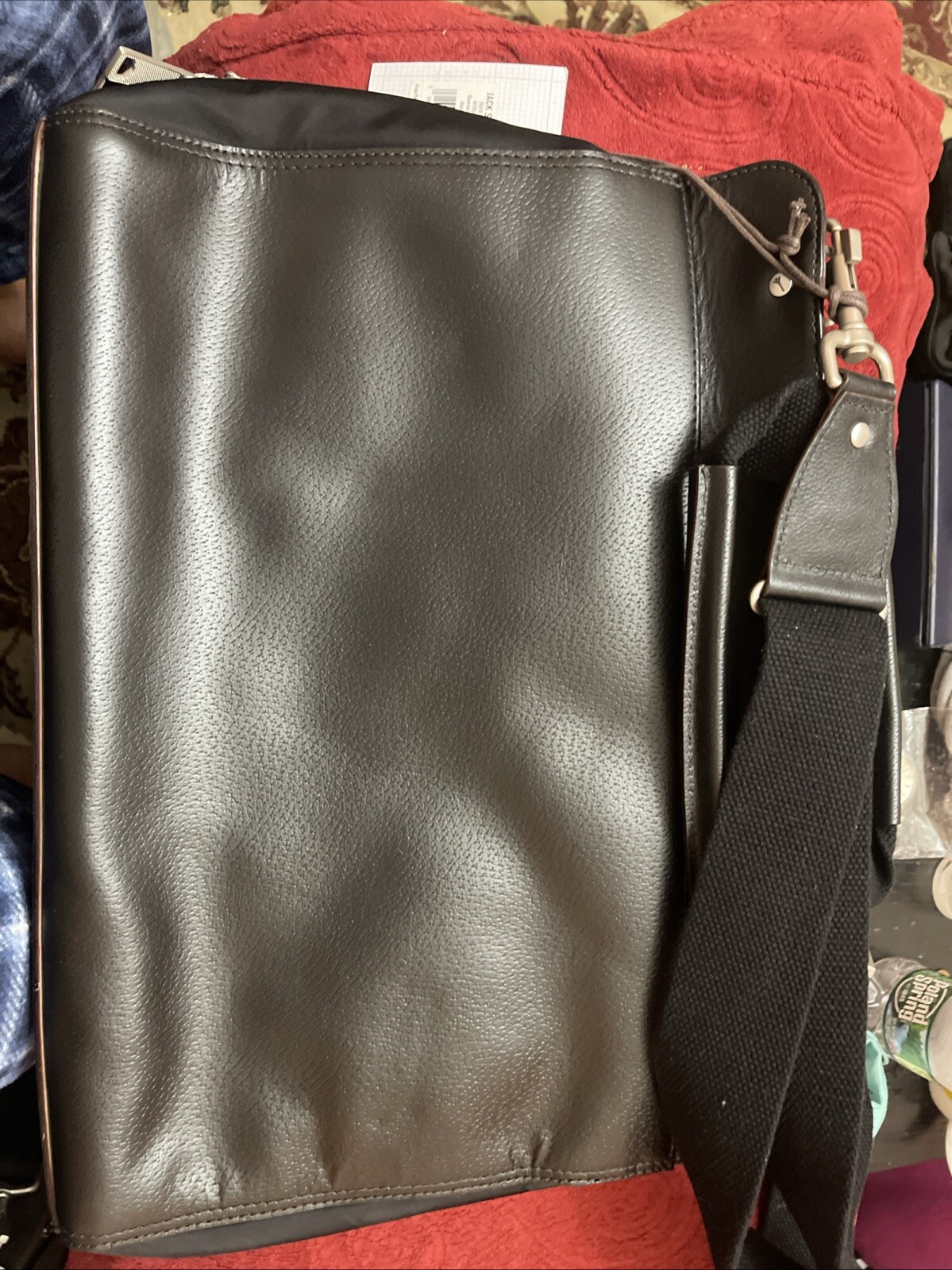 Jack Spade Split Brief Black Leather