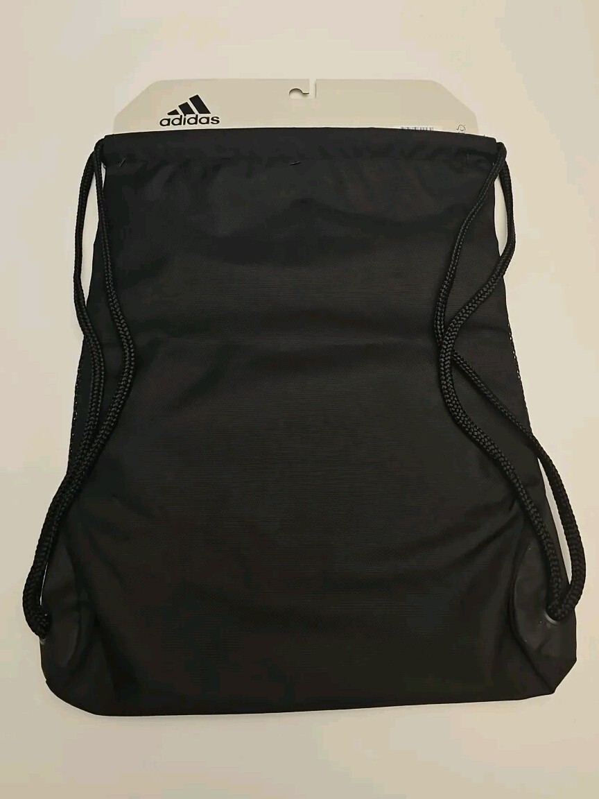 ADIDAS ALLIANCE II SACKPACK DRAWSTRING BACKPACK OUTDOOR GYM BLACK/GOLD METALLIC