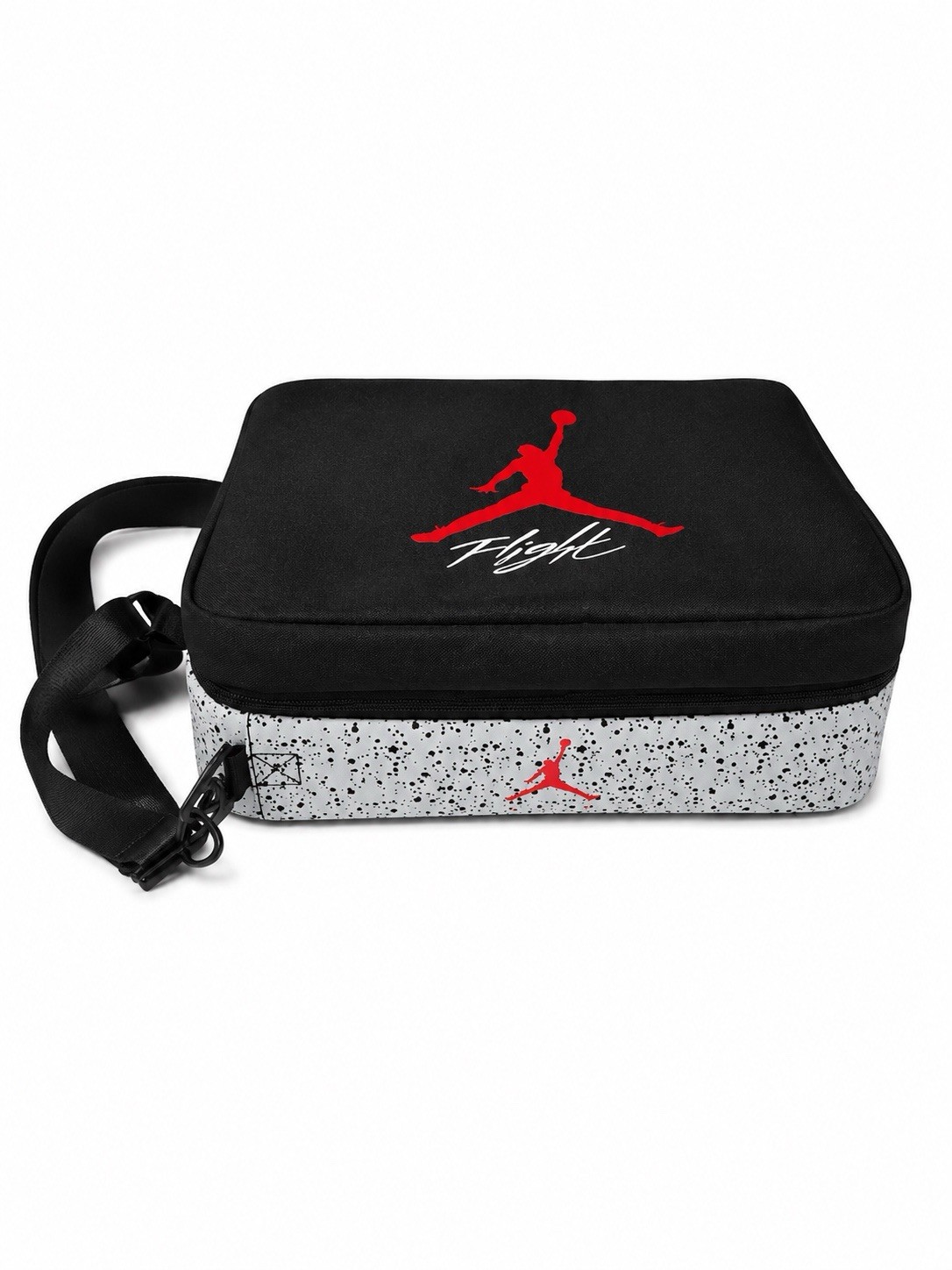Jordan Shoe Bag Cement Grey Black Crossbody Sneaker Bag Jumpman Size Large